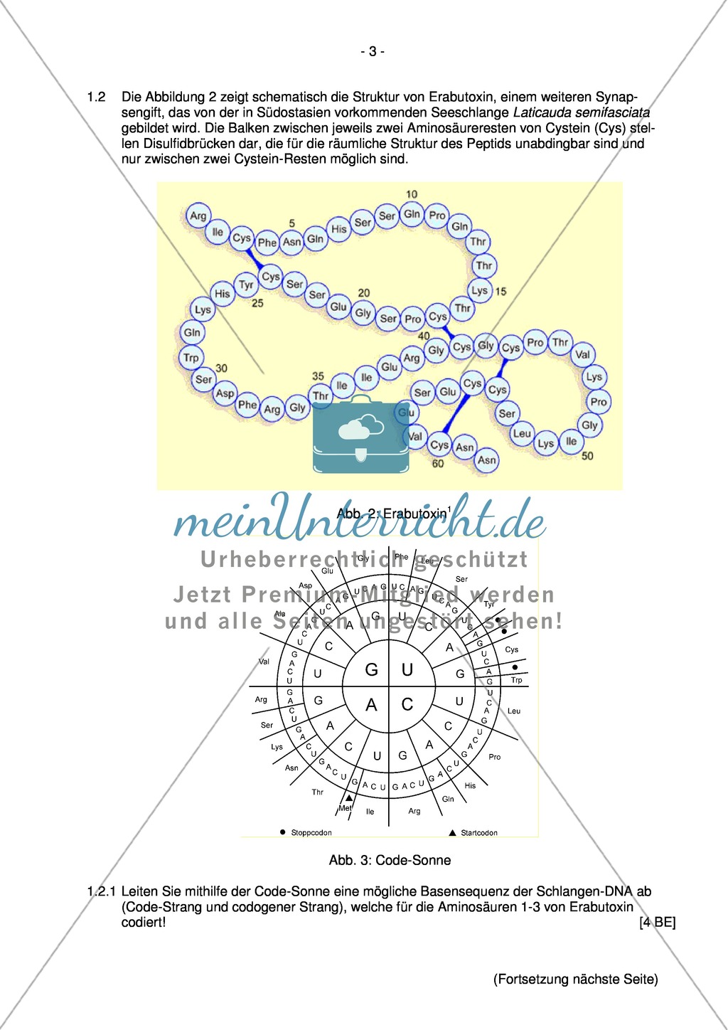 Abituraufgaben Bayern 2013 zu Neurobiologie,Verhalten,Genetik,Physiologie Preview 2