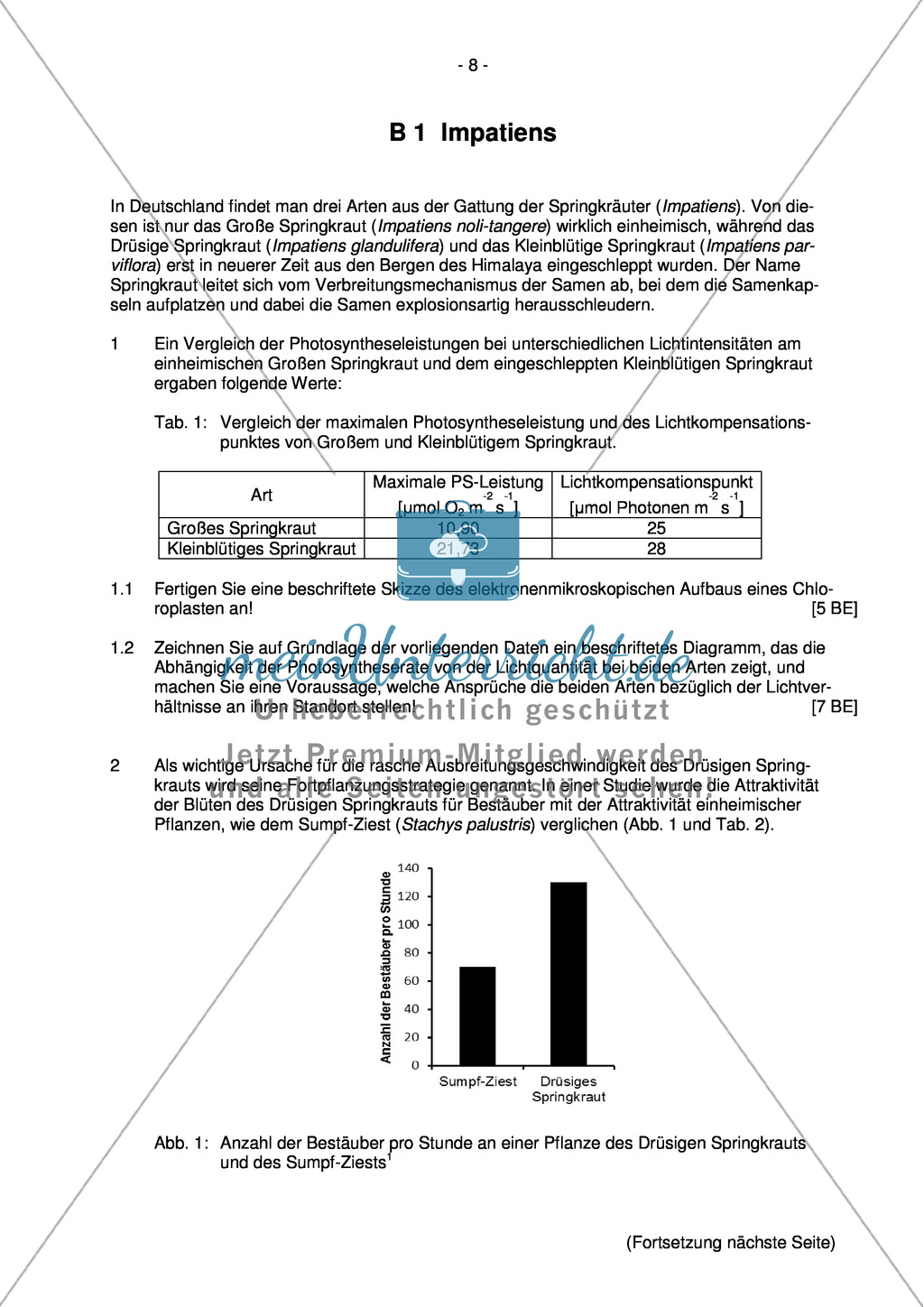 Abituraufgaben Bayern 2013 zu Neurobiologie,Verhalten,Genetik,Physiologie Preview 7