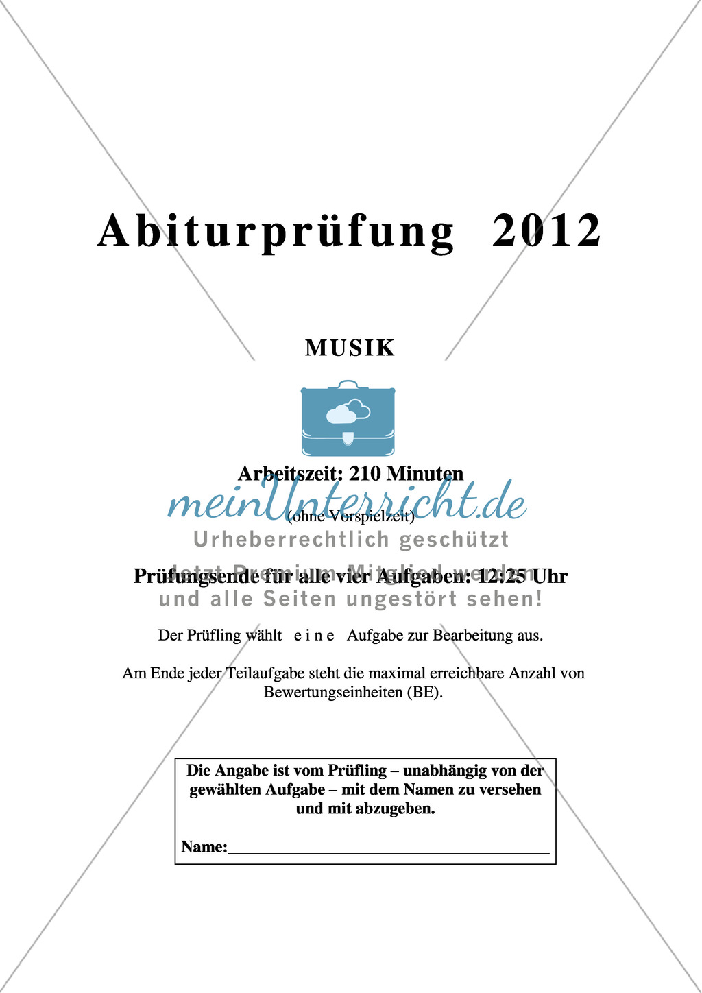 Abituraufgaben Bayern 2012: Vergleich des musikal. Ausdrucks in Wiener Klassik und Romantik, Analyse unterschiedlicher Vertonungen des