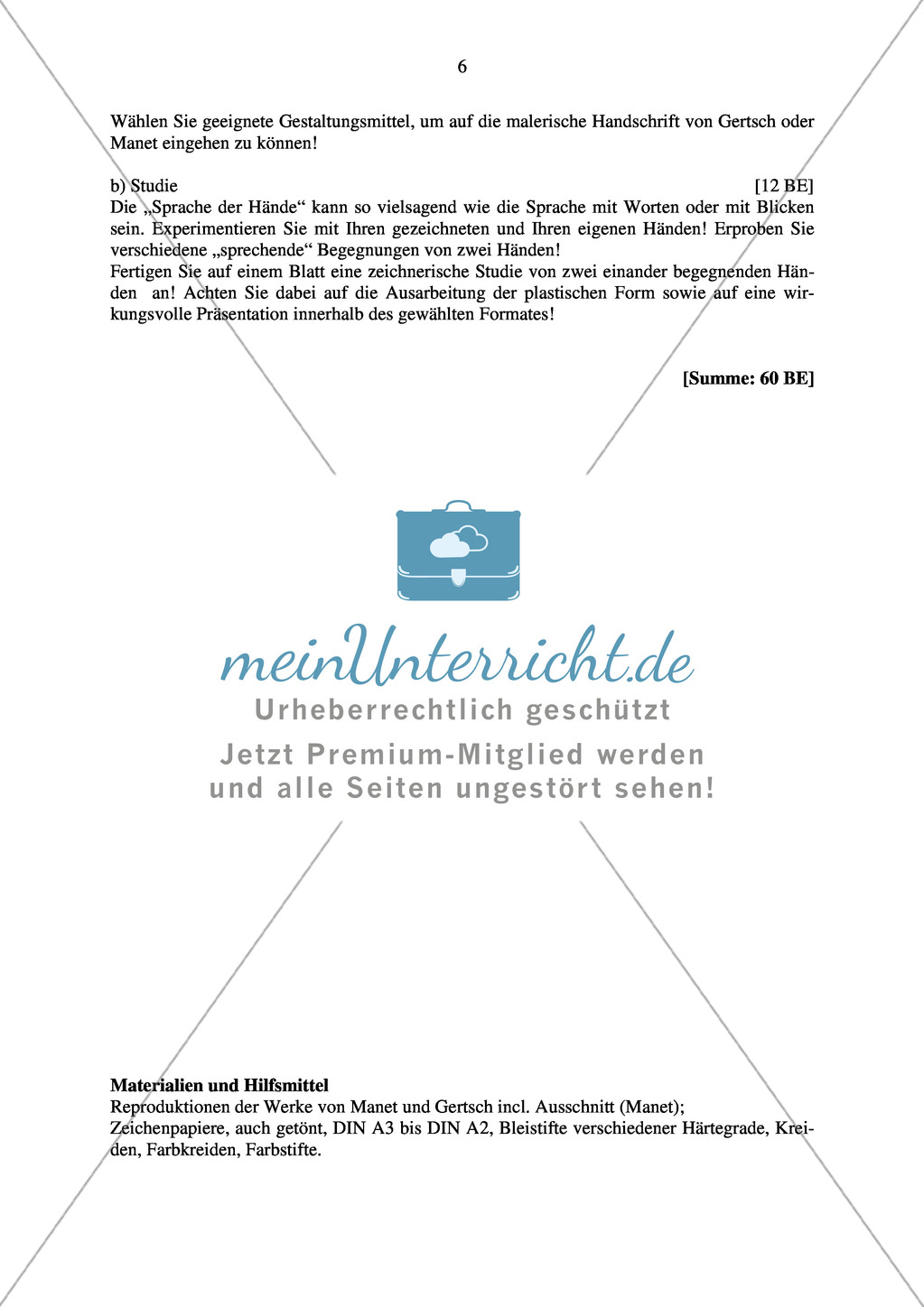 Abituraufgaben Bayern 2011: Anleitung zum Bau einer dreidimensionalen Modellskizze, Zeichnen verschiedener Gesamtmodelle mit schriftlichen Aufgaben; Beschreibung und Analyse von Picassos