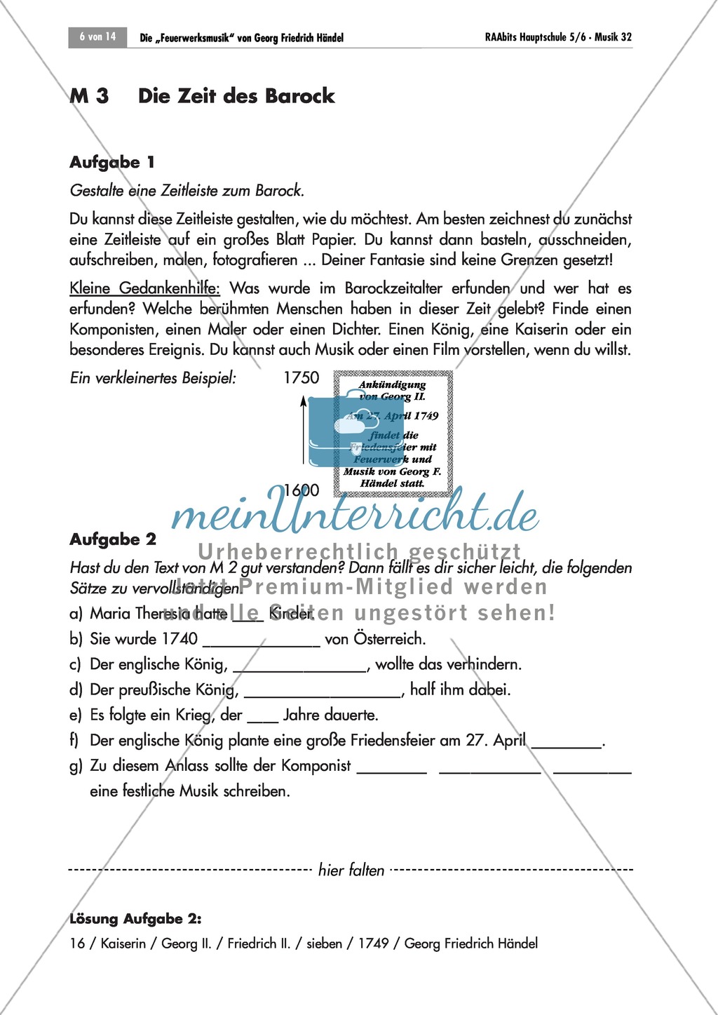 Einführung in die Zeit des Spätbarock: Bild, Informationstext und Kreativaufgabe. Mit Lösungen. Preview 3