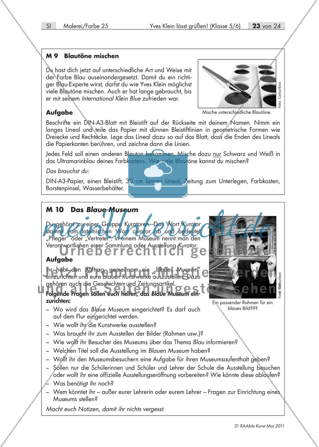 Fotos blau verfremden – ganz ohne Computer! / Blautöne mischen / Das Blaue Museum Preview 2