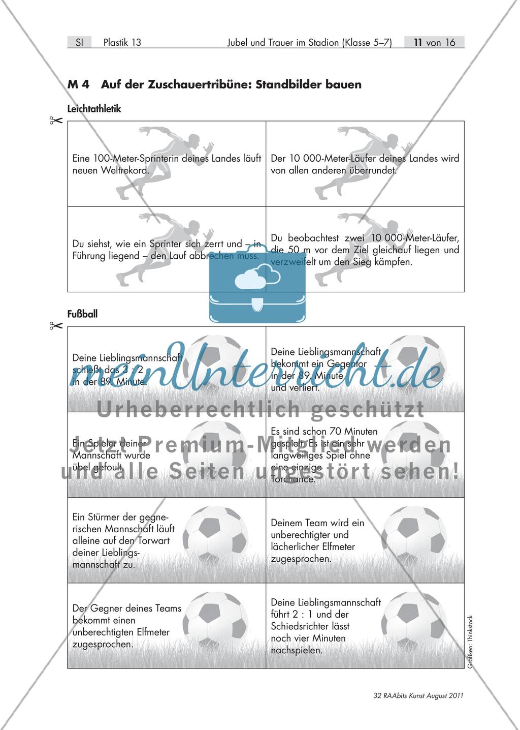 Jubel und Trauer im Stadion – Gefühle plastisch ausdrücken Preview 11