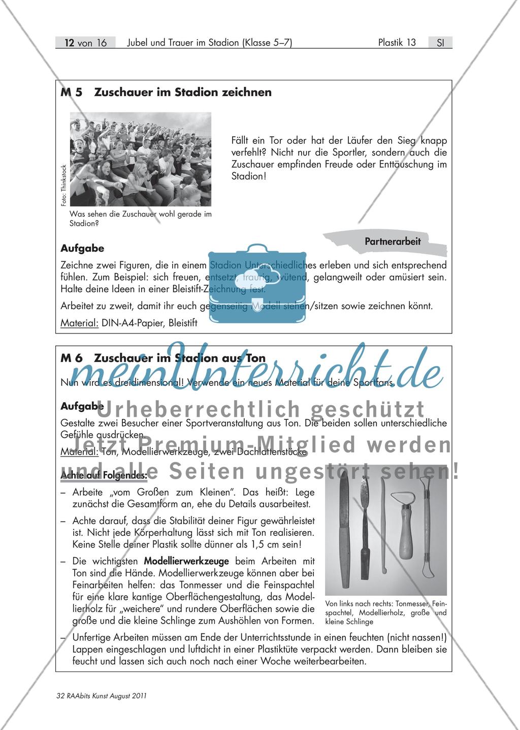 Jubel und Trauer im Stadion – Gefühle plastisch ausdrücken Preview 12