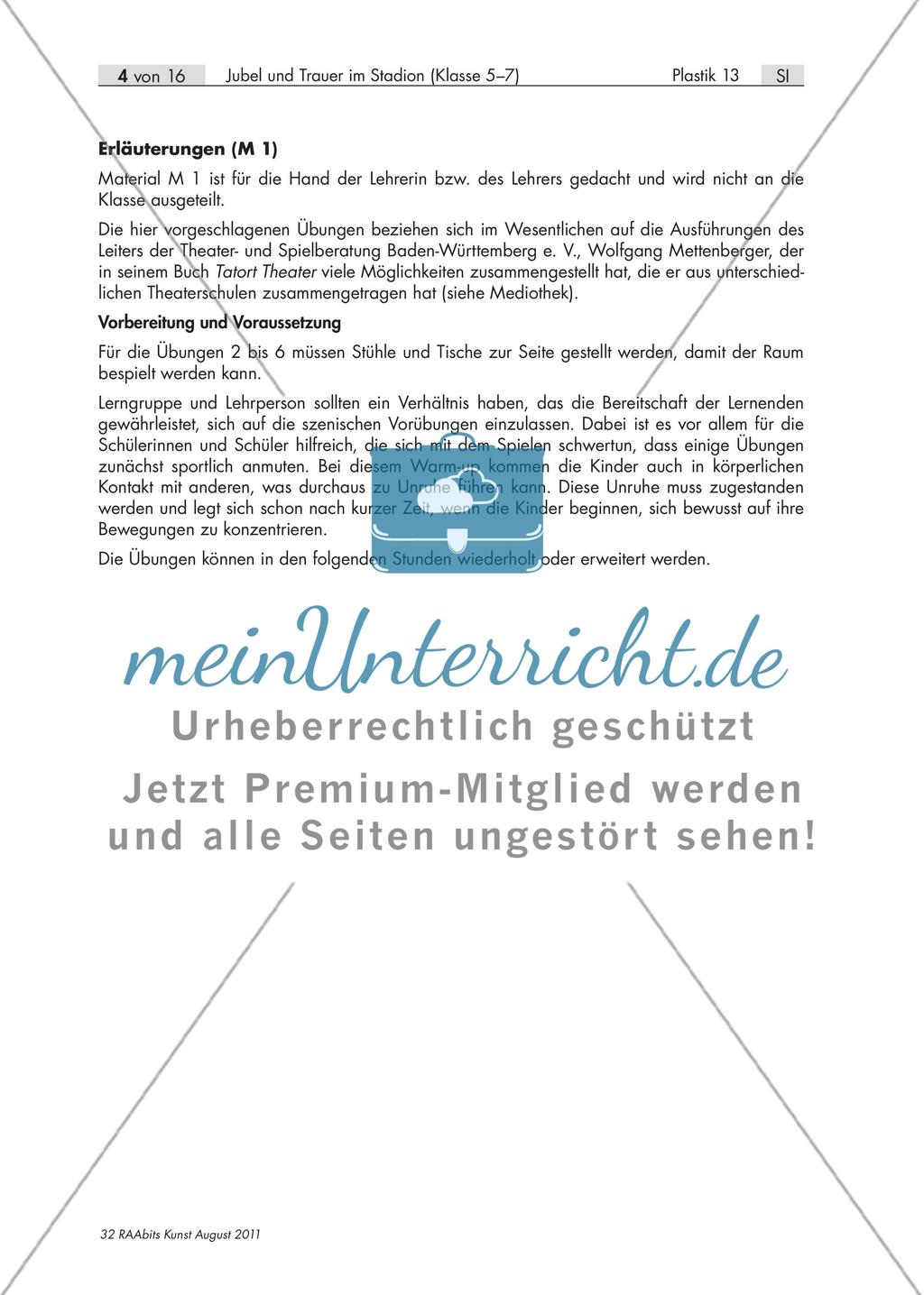 Jubel und Trauer im Stadion – Gefühle plastisch ausdrücken Preview 4
