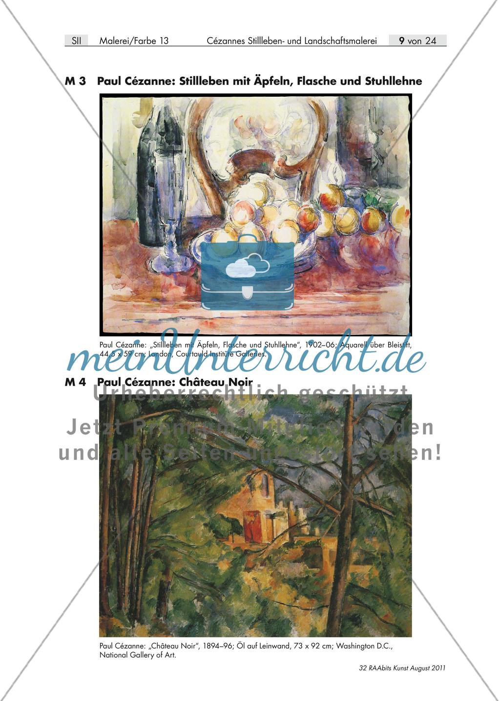 Paul Cézanne: Stillleben mit Äpfeln, Flasche und Stuhllehne / Paul Cézanne: Château Noir Preview 1