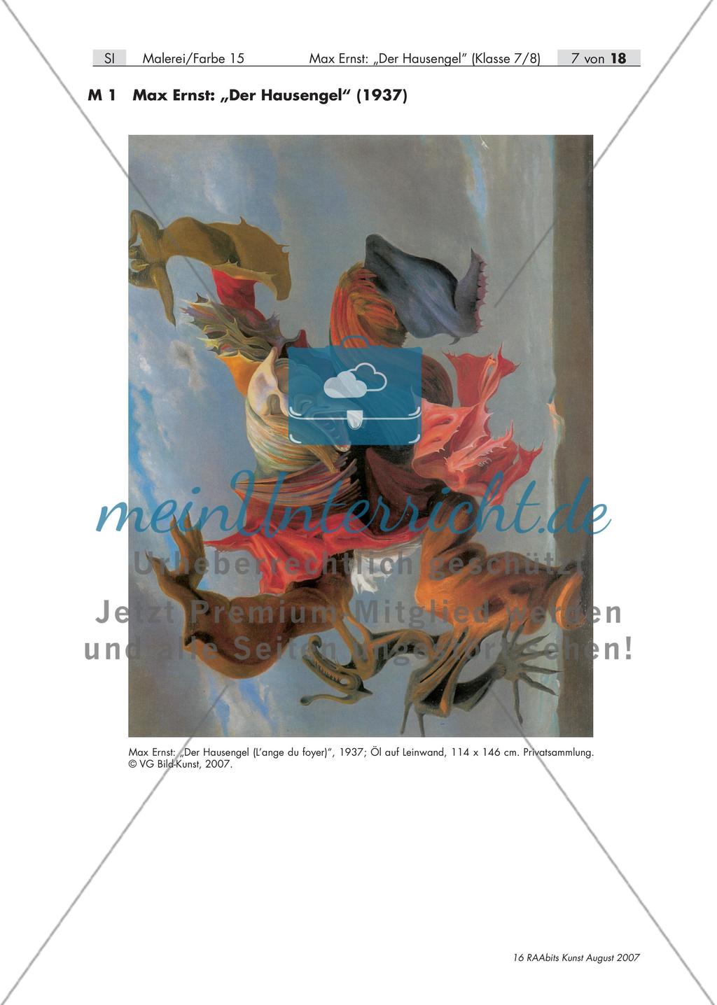 Max Ernst: „Der Hausengel“ – Bildbetrachtung und praktische Umsetzung „Fantasiewesen“ (Klasse 7/8) Preview 7