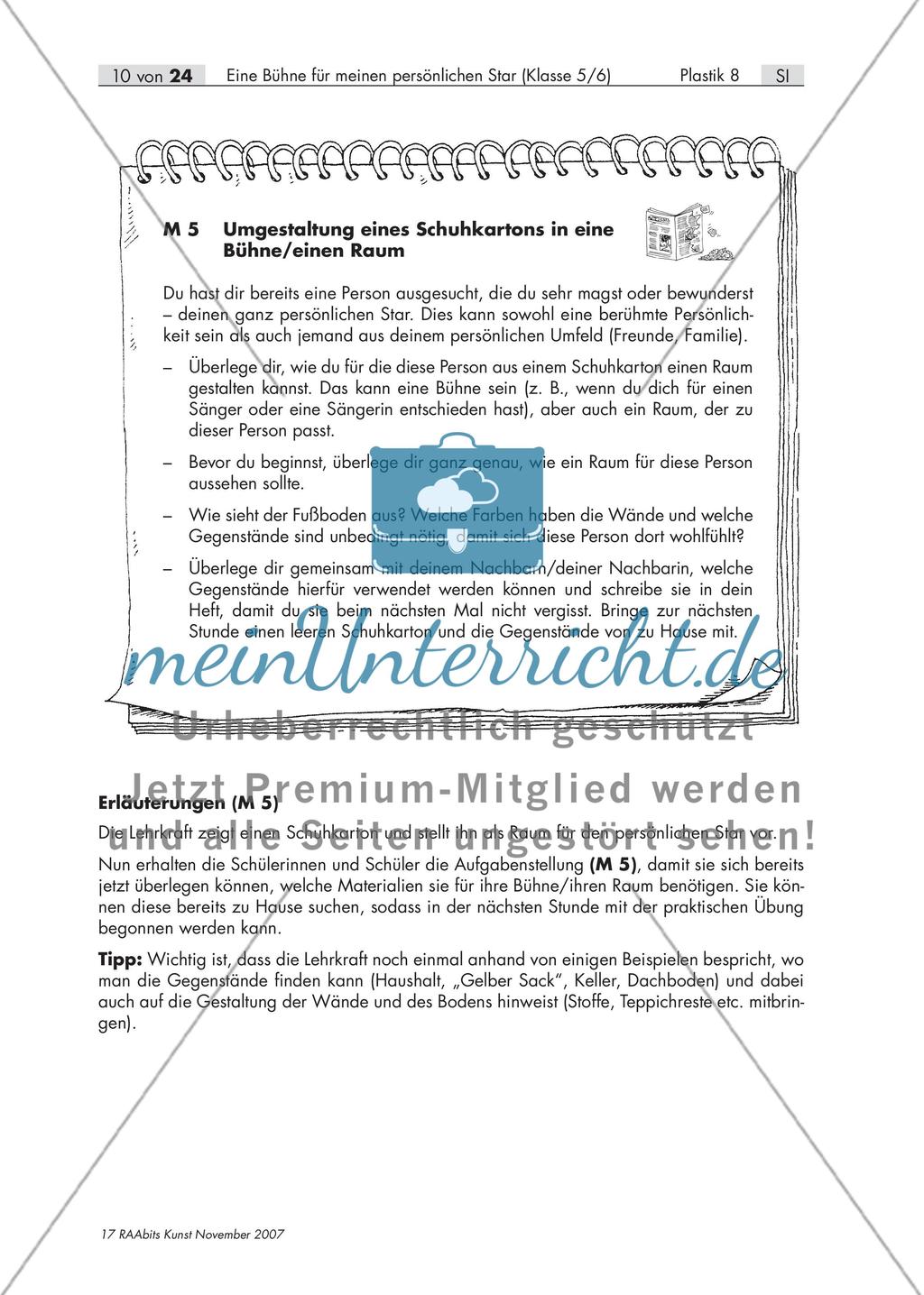 Eine Bühne für meinen persönlichen Star – Raumgestaltung mit Alltagsgegenständen (Klasse 5/6) Preview 10