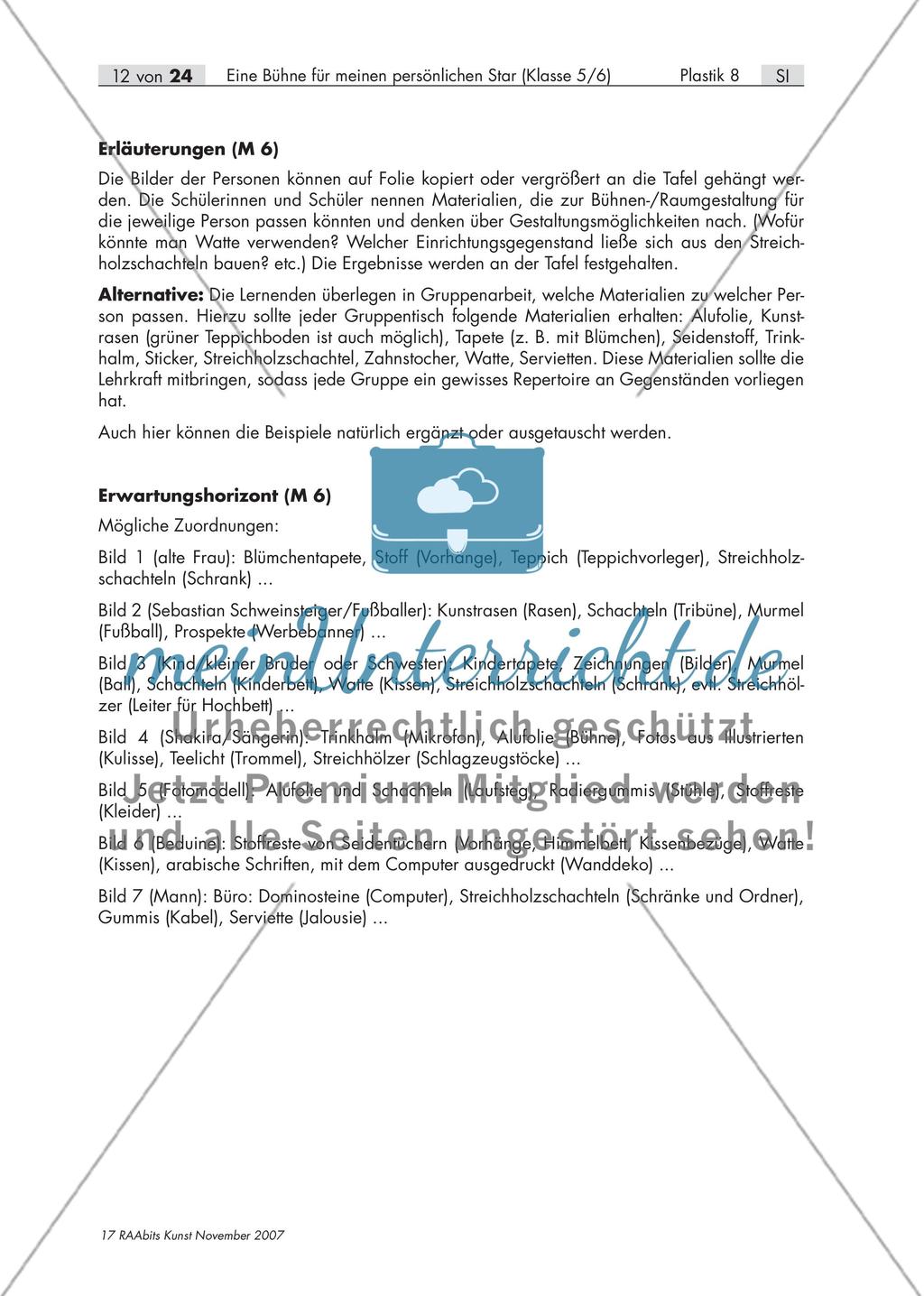 Eine Bühne für meinen persönlichen Star – Raumgestaltung mit Alltagsgegenständen (Klasse 5/6) Preview 12