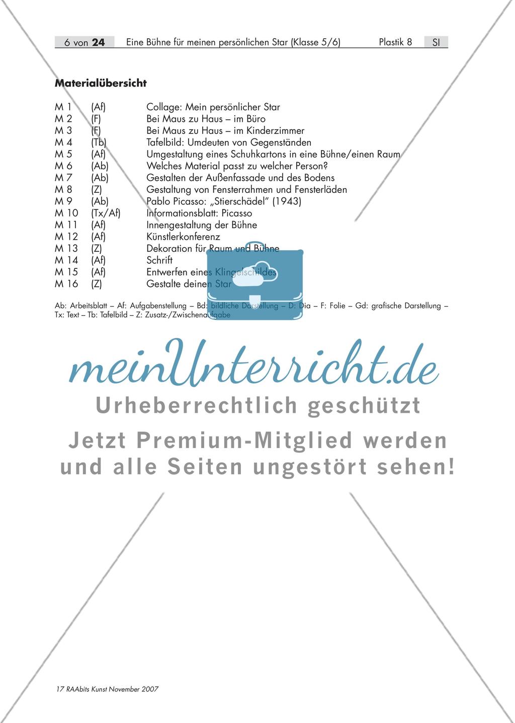 Eine Bühne für meinen persönlichen Star – Raumgestaltung mit Alltagsgegenständen (Klasse 5/6) Preview 6