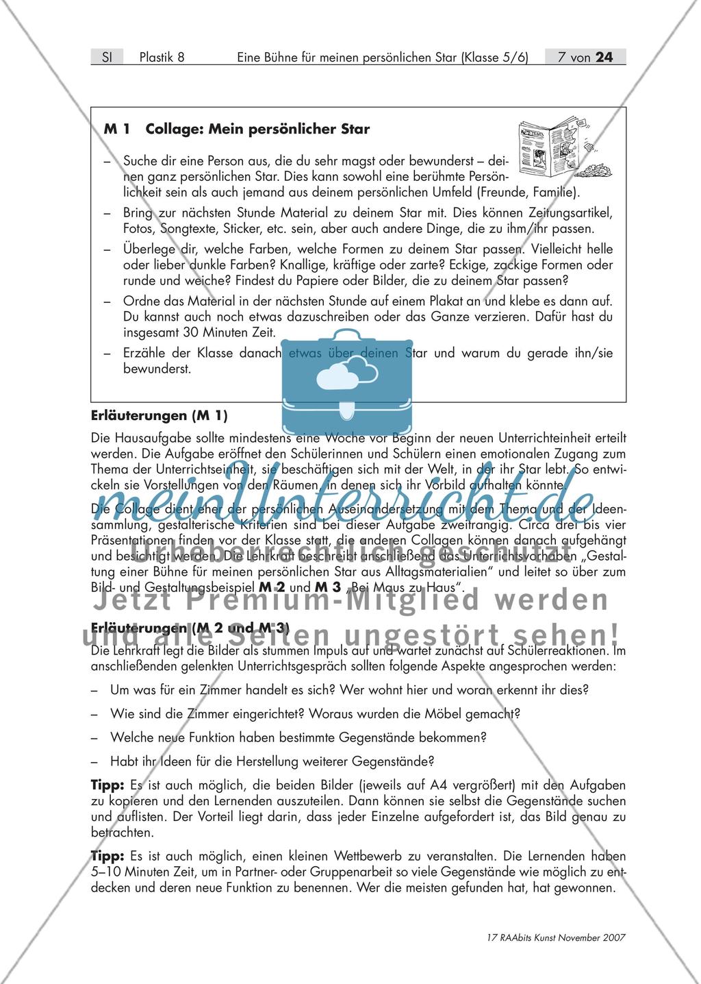 Eine Bühne für meinen persönlichen Star – Raumgestaltung mit Alltagsgegenständen (Klasse 5/6) Preview 7