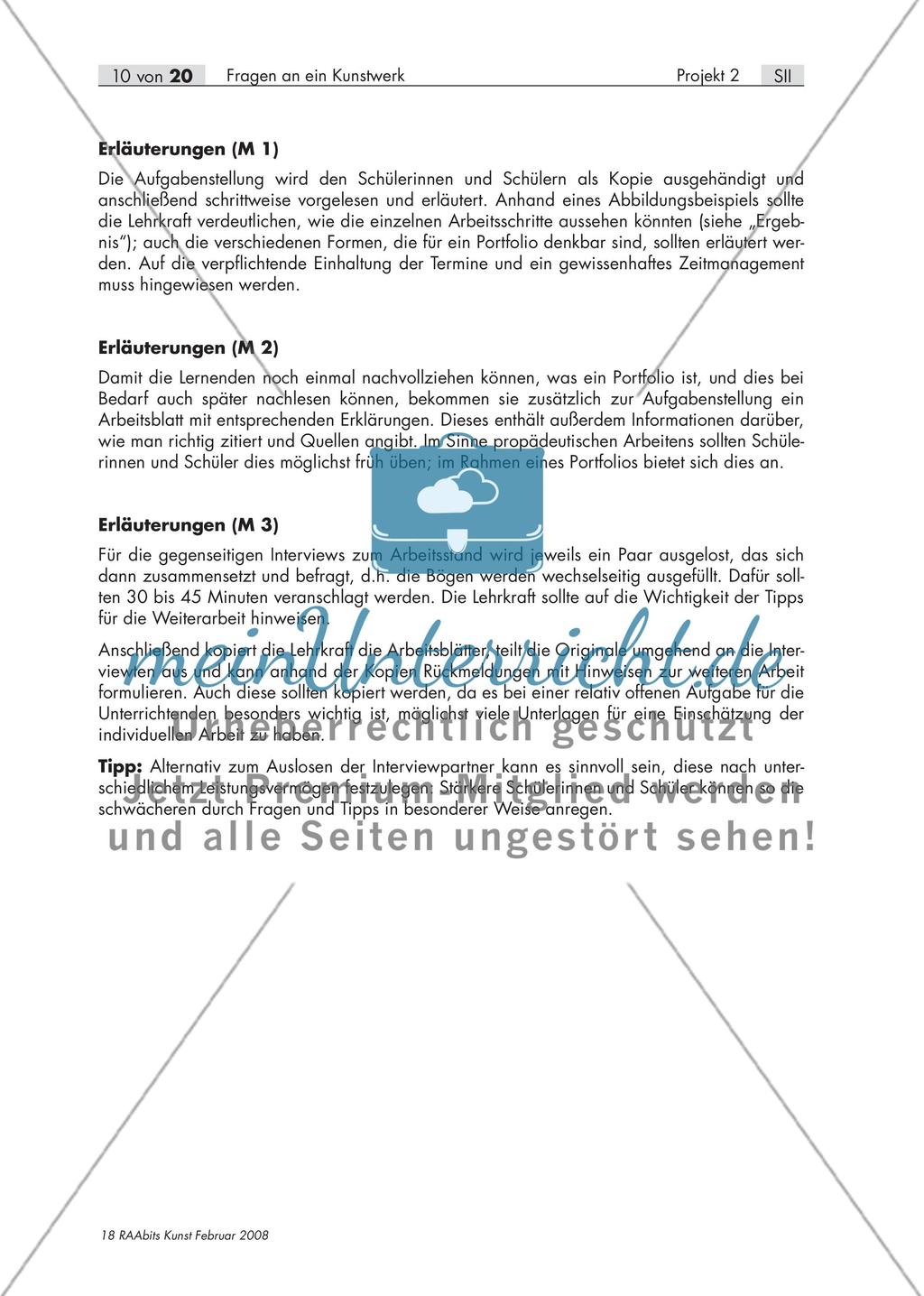 Fragen an ein Kunstwerk – Erstellen eines Portfolios zum Thema „Adaptionen von Kunstwerken“ (S II) Preview 10