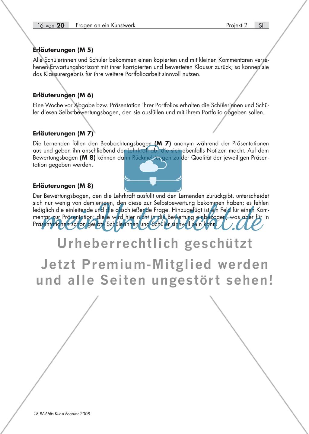 Fragen an ein Kunstwerk – Erstellen eines Portfolios zum Thema „Adaptionen von Kunstwerken“ (S II) Preview 16