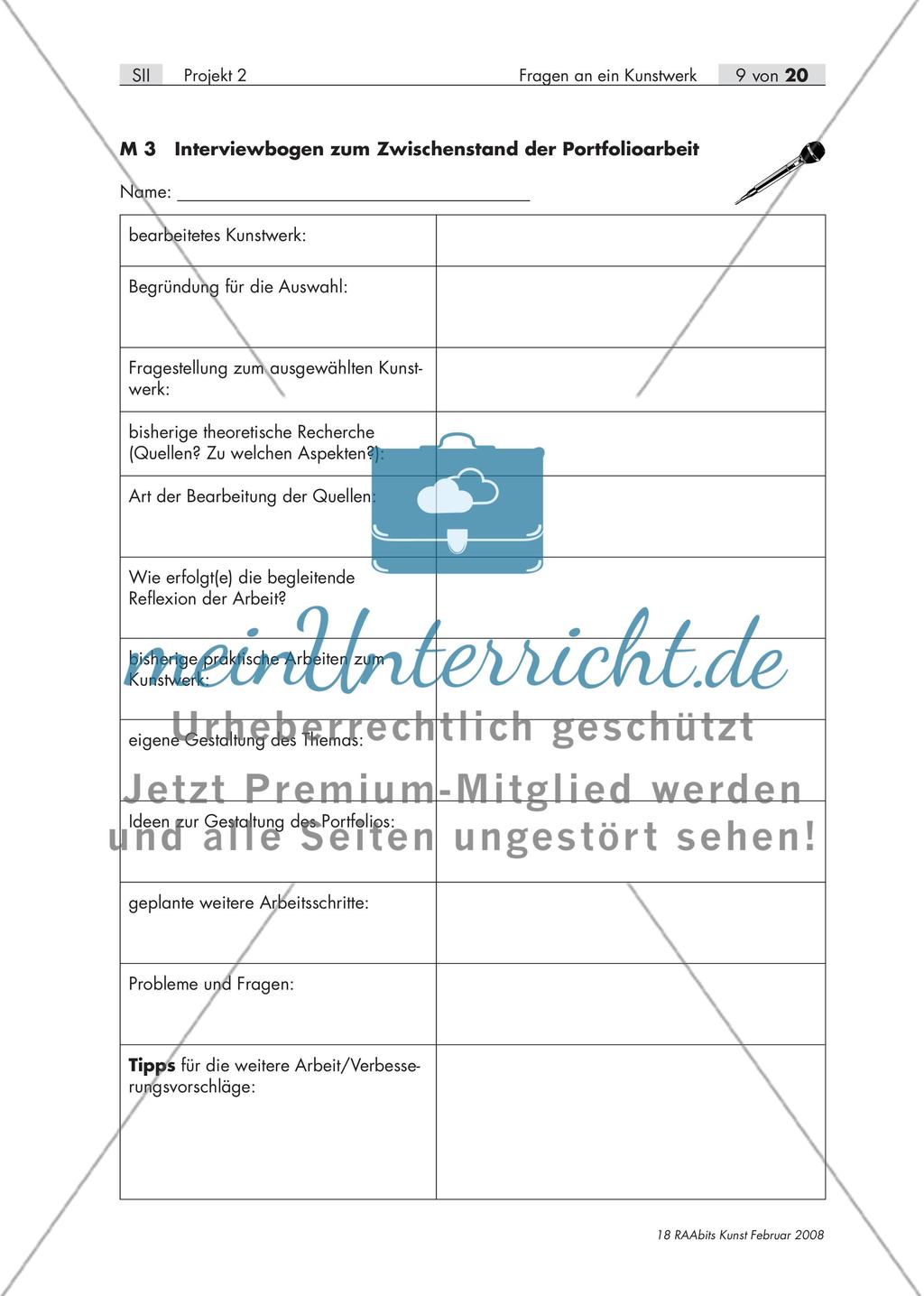 Fragen an ein Kunstwerk – Erstellen eines Portfolios zum Thema „Adaptionen von Kunstwerken“ (S II) Preview 9