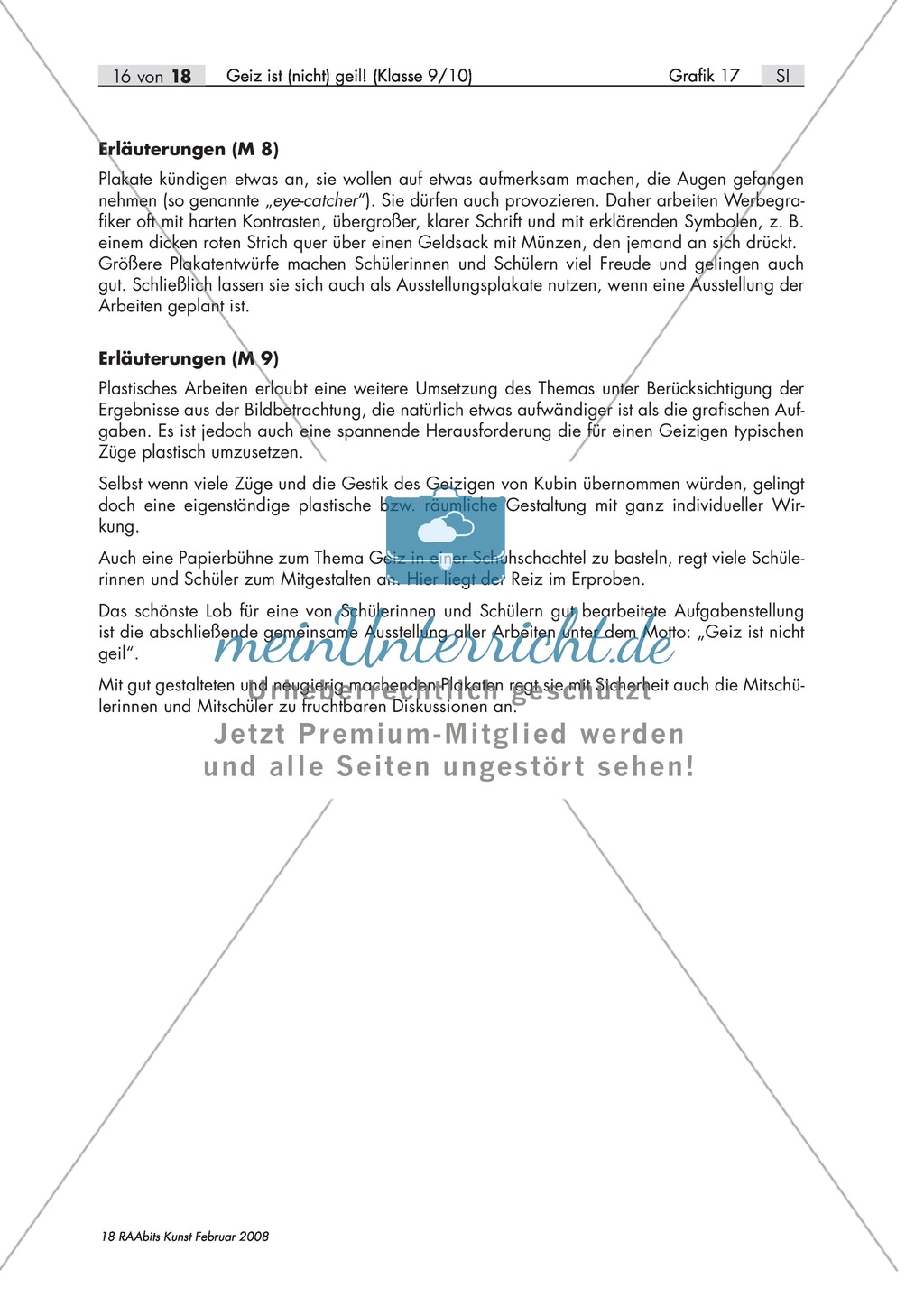 Unterrichtseinheit mit dem Titel: