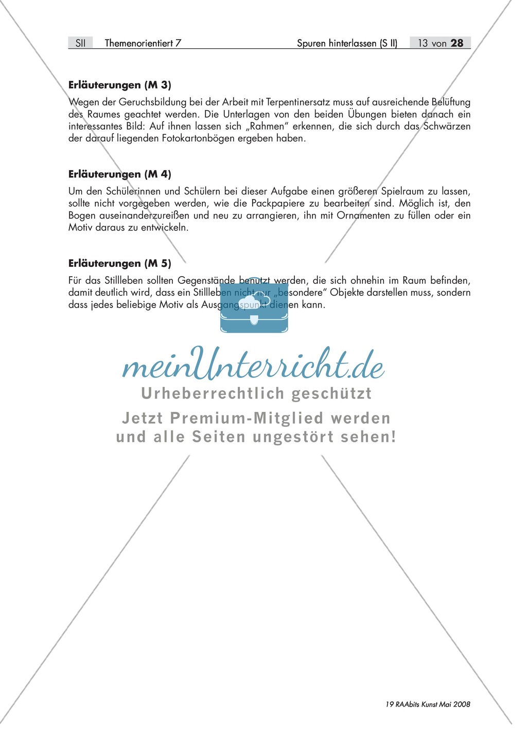 Unterrichtseinheit/Projekt zum Thema