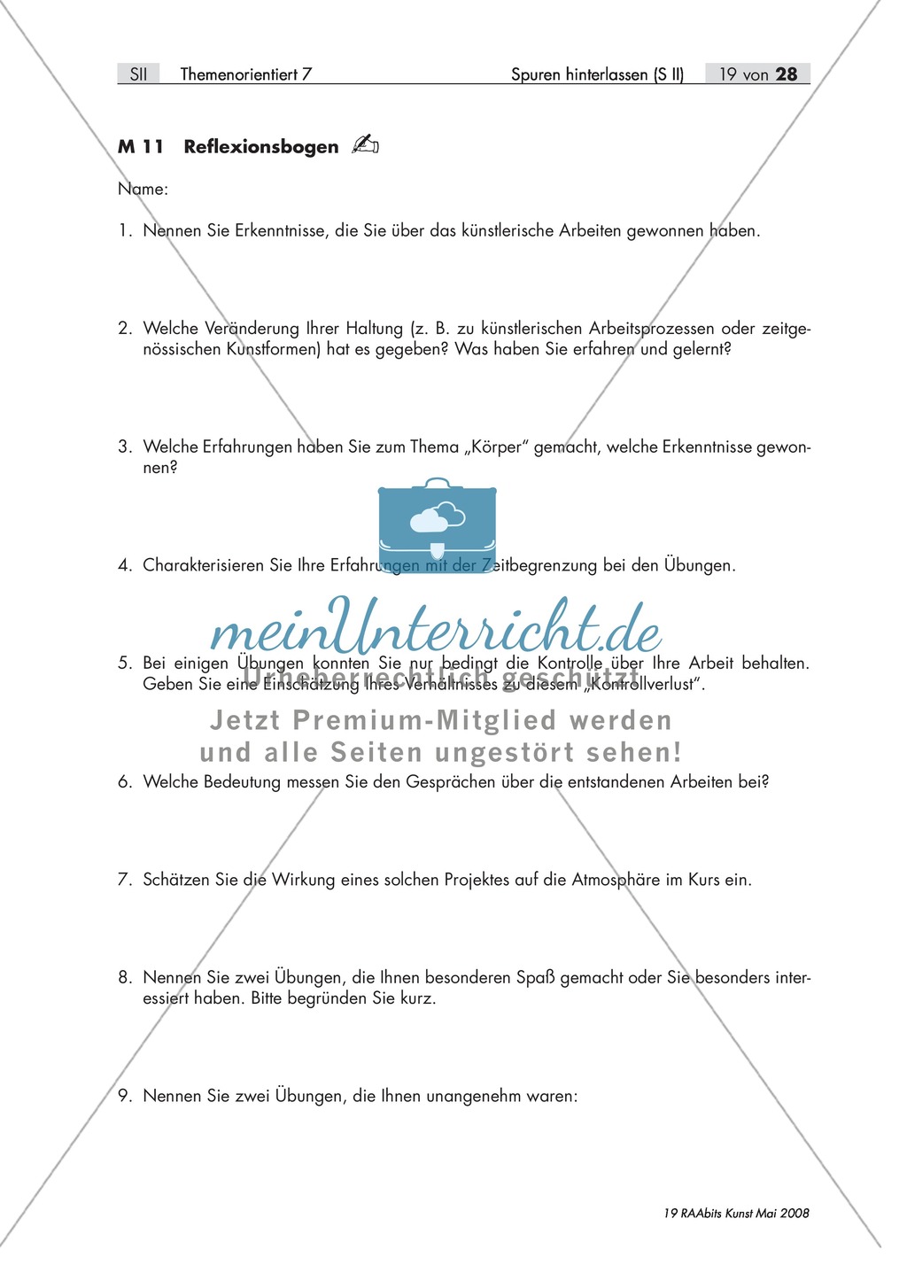Unterrichtseinheit/Projekt zum Thema