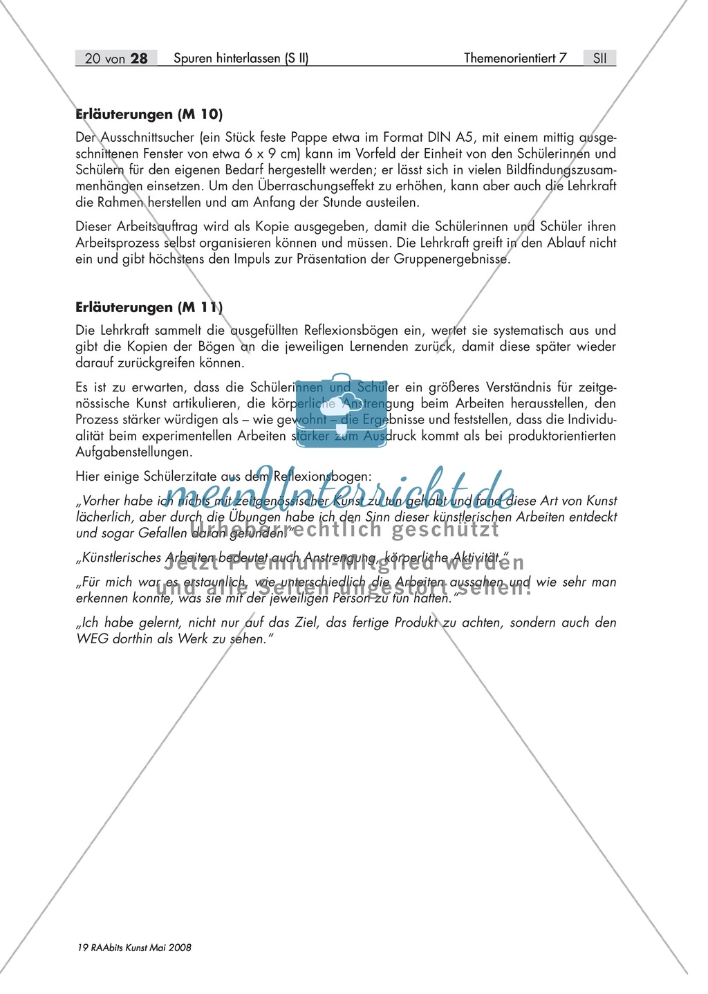 Unterrichtseinheit/Projekt zum Thema