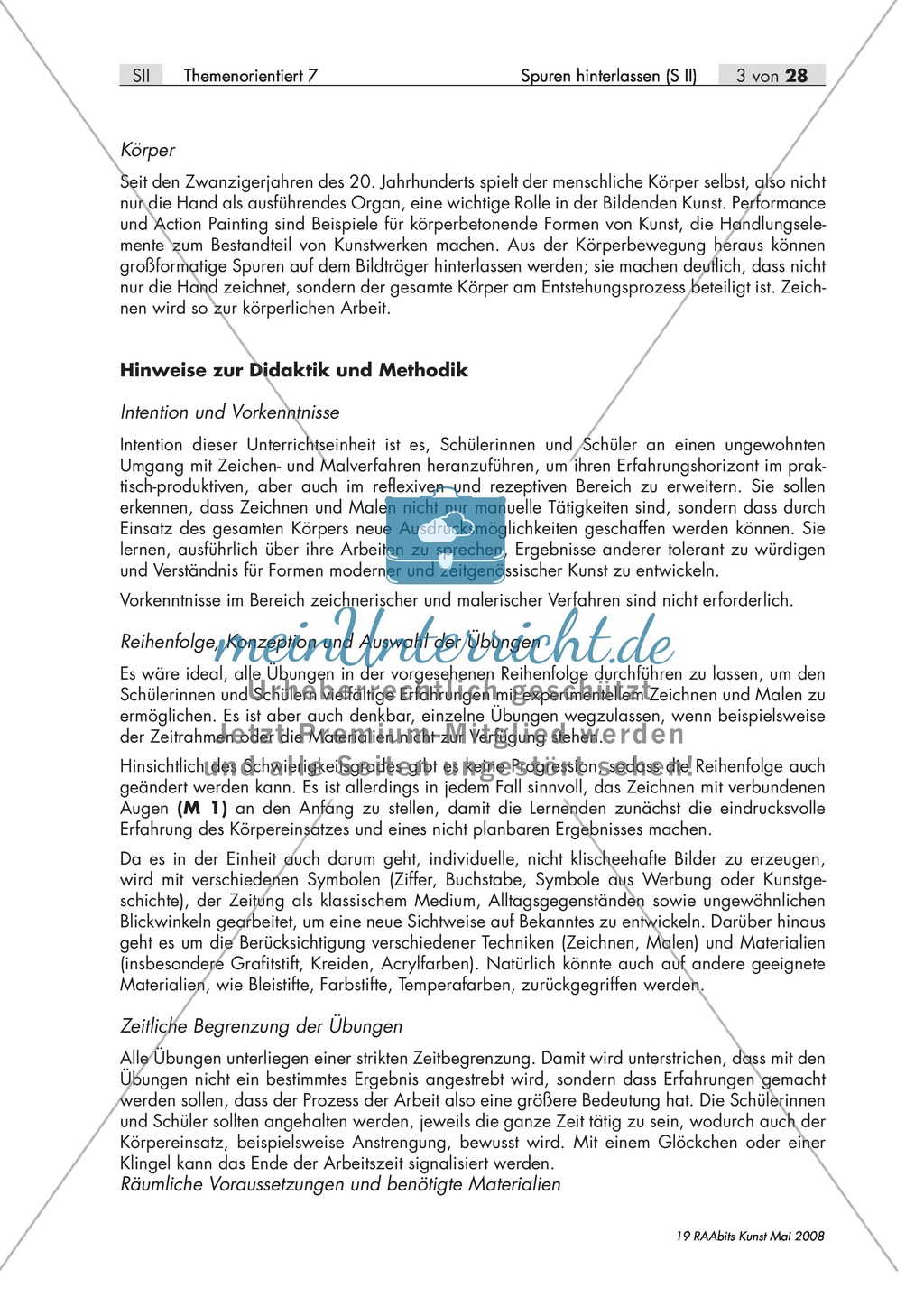 Unterrichtseinheit/Projekt zum Thema