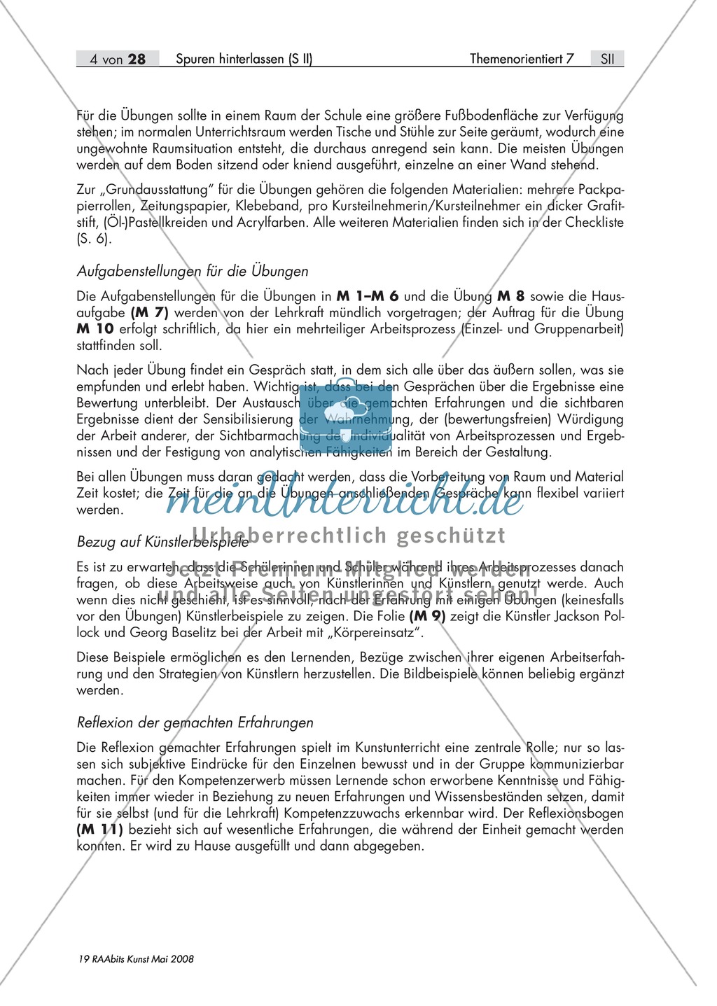 Unterrichtseinheit/Projekt zum Thema