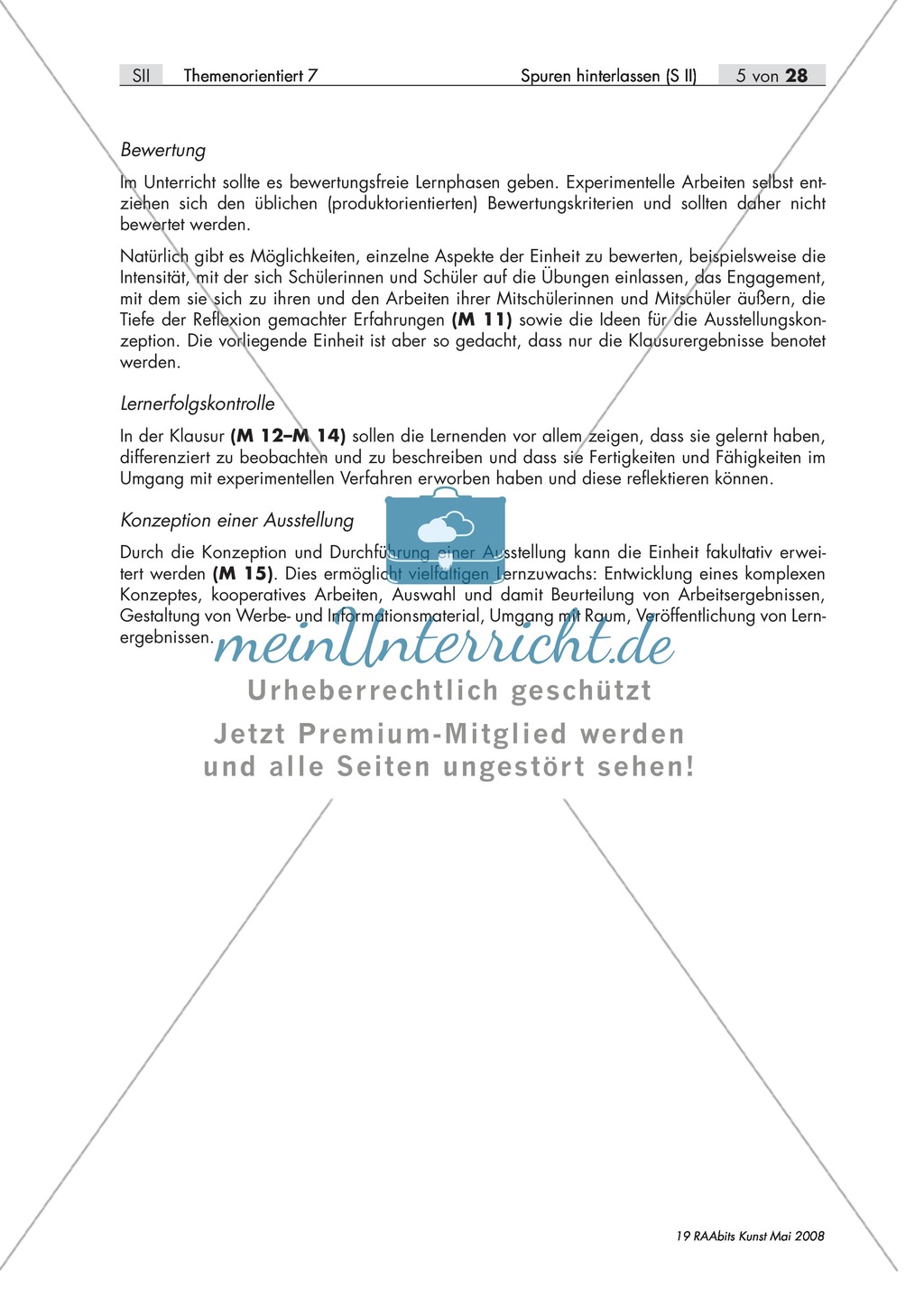 Unterrichtseinheit/Projekt zum Thema