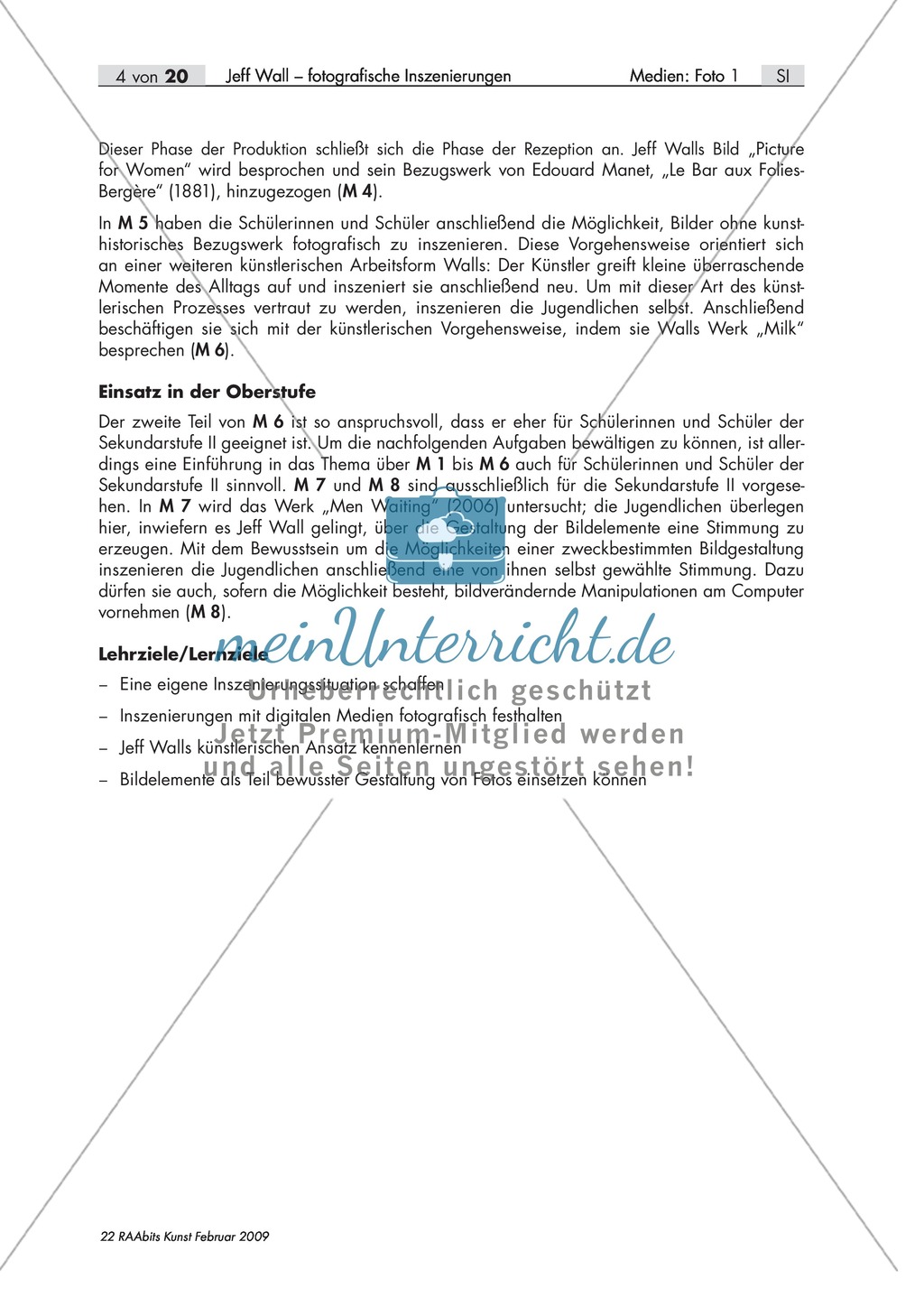 Unterrichtseinheit zum Thema