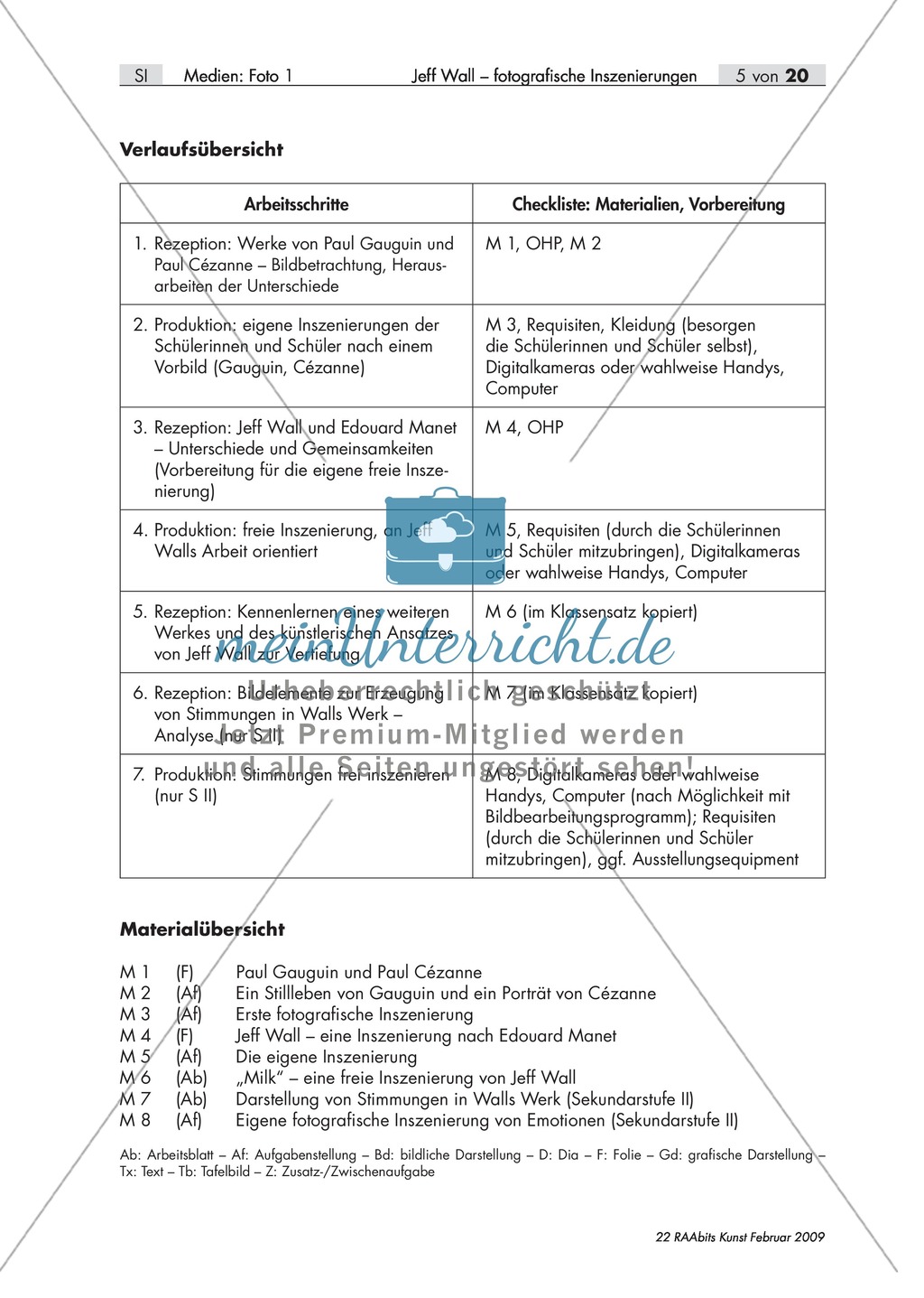 Unterrichtseinheit zum Thema