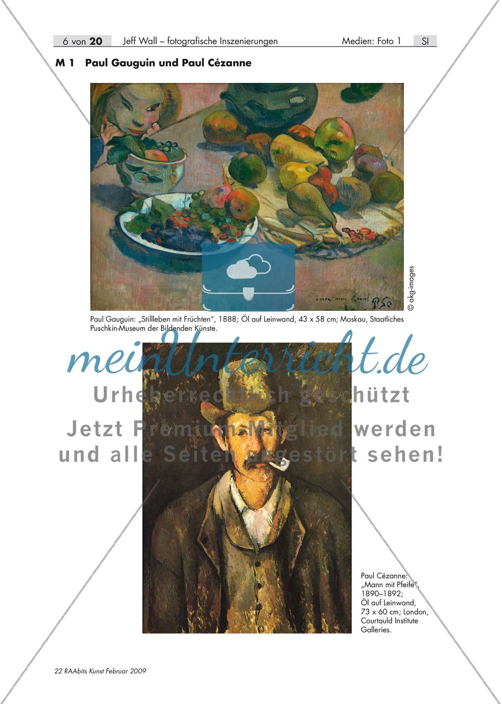 Rezeption: Werke von Paul Gauguin und Paul Cézanne – Bildbetrachtung, Herausarbeiten der Unterschiede Preview 1