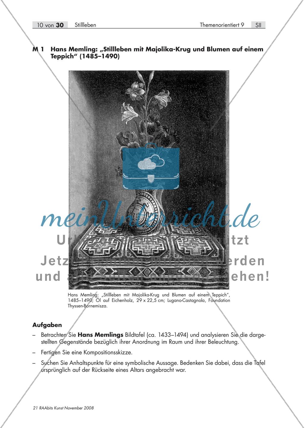 Hans Memling, Georg Flegel, Pieter Claesz, Paul Cézanne, Juan Gris, Giorgio Morandi, Gerhard Richter Preview 1