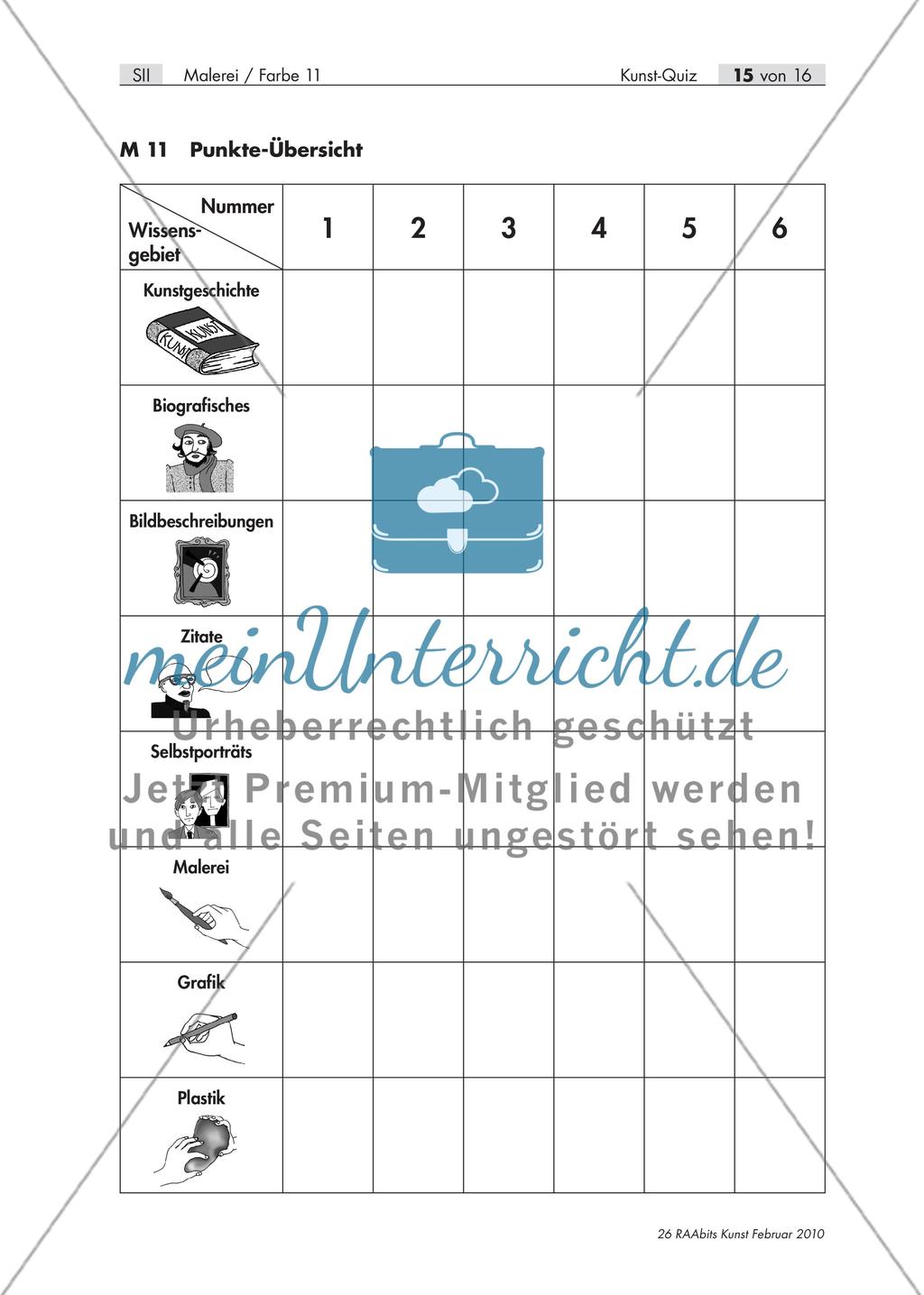 Wer weiß die Antwort? – Ein Kunst-Quiz für die Oberstufe Preview 16
