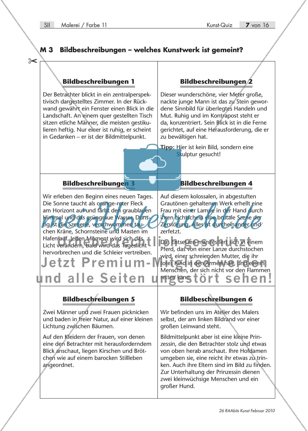 Wer weiß die Antwort? – Ein Kunst-Quiz für die Oberstufe Preview 7