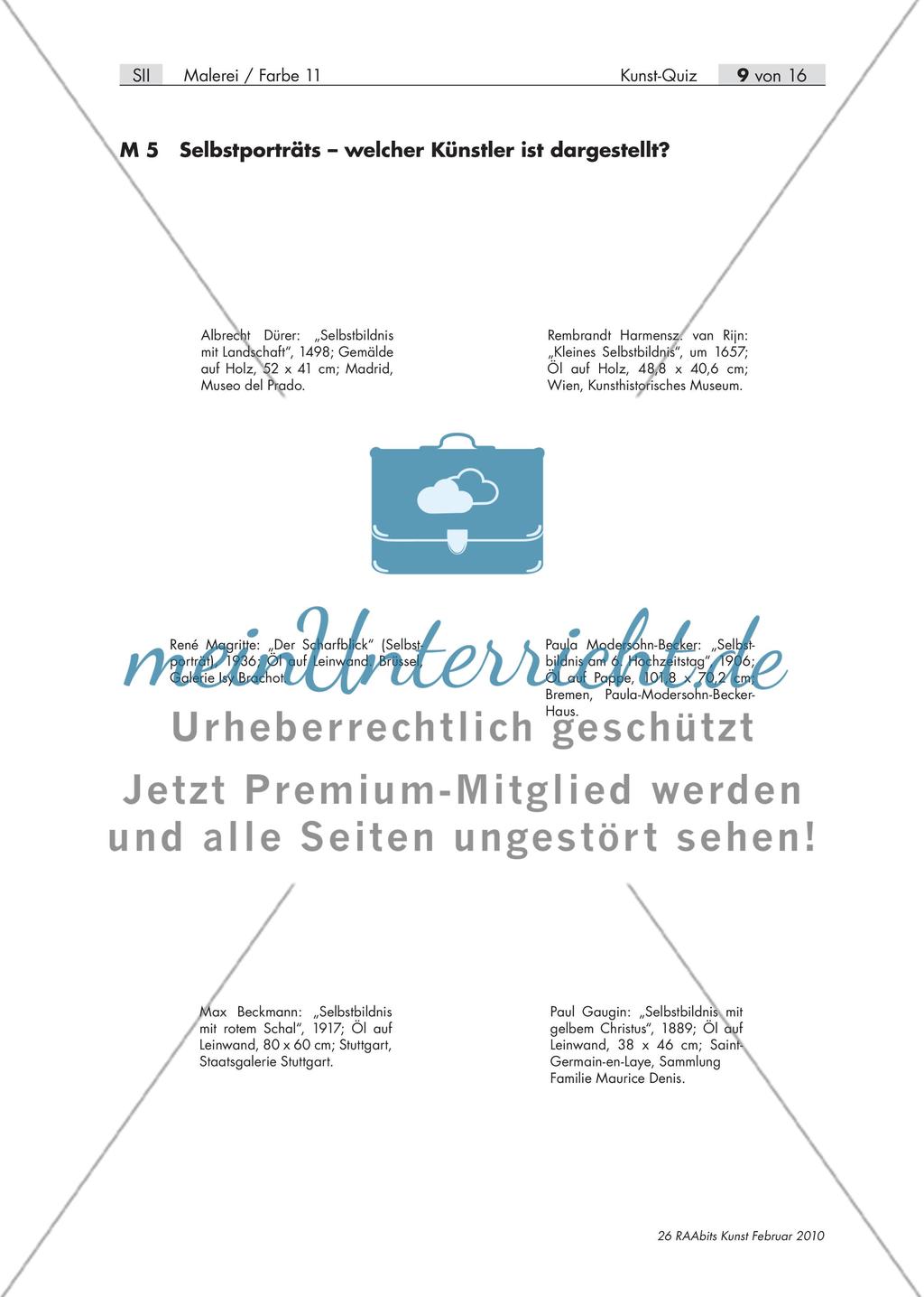 Wer weiß die Antwort? – Ein Kunst-Quiz für die Oberstufe Preview 9