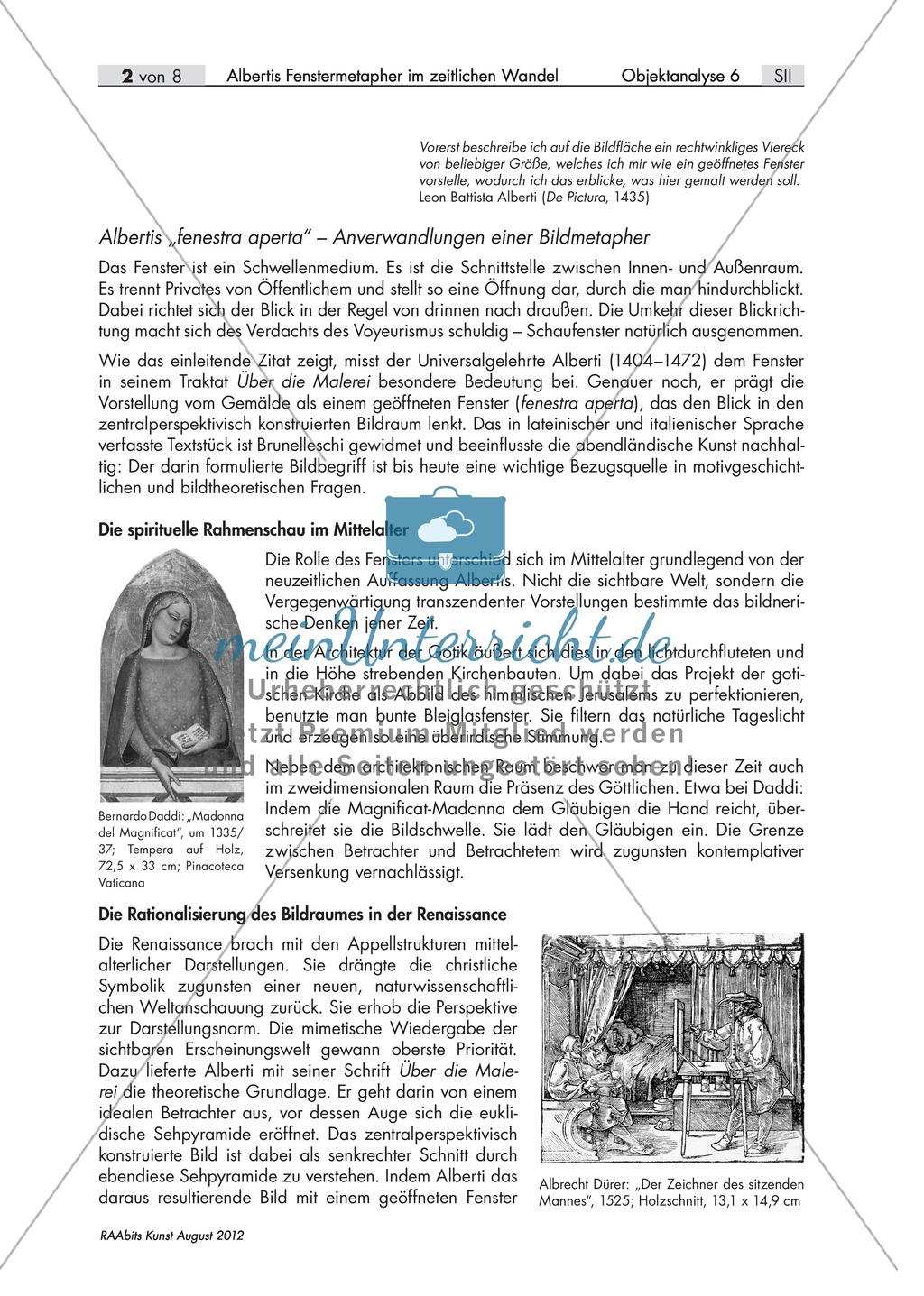 Zwei Porträtvarianten in Anlehnung an die Fenstermetapher bei Leon Battista Alberti Preview 2