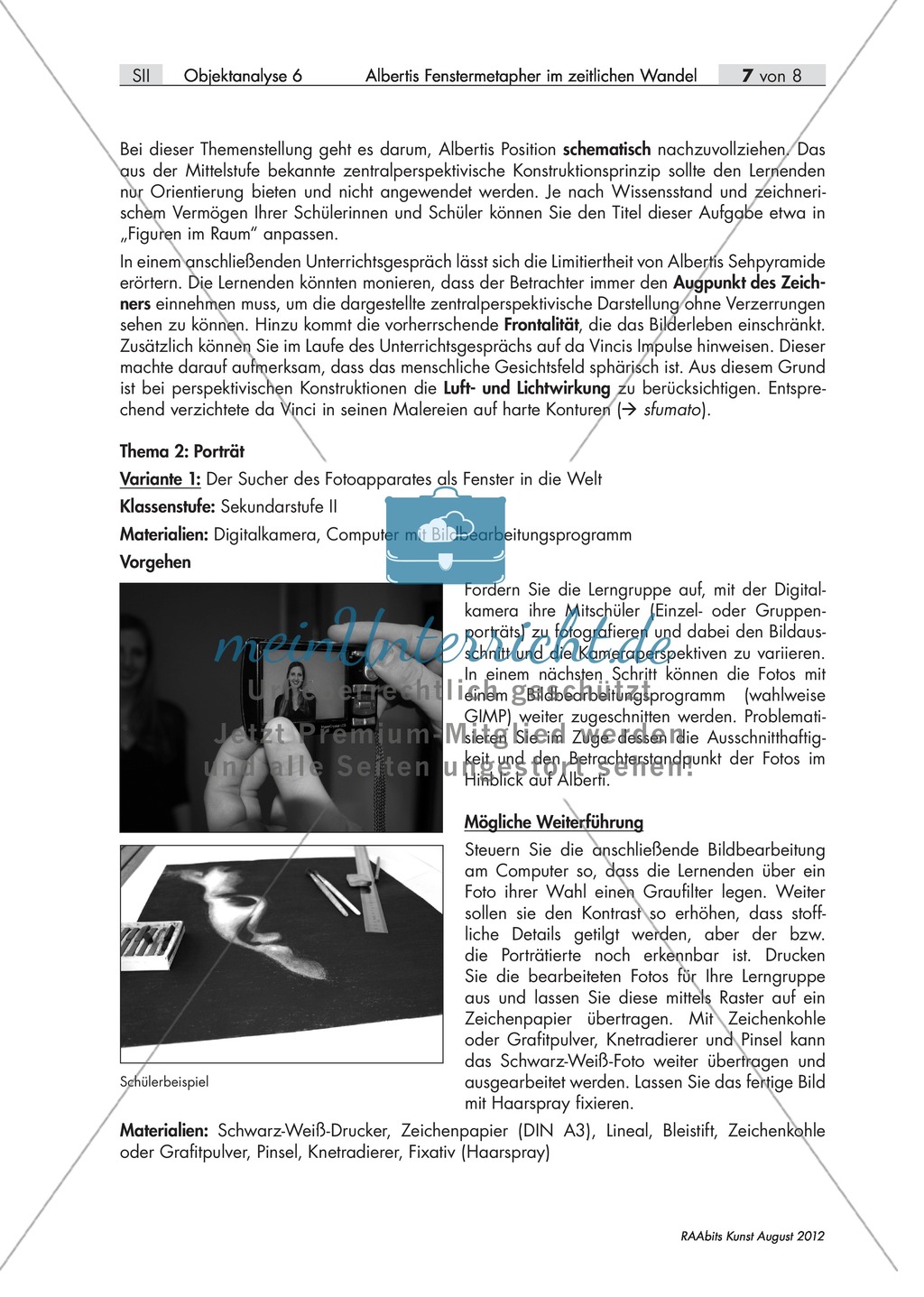 Zwei Porträtvarianten in Anlehnung an die Fenstermetapher bei Leon Battista Alberti Preview 7