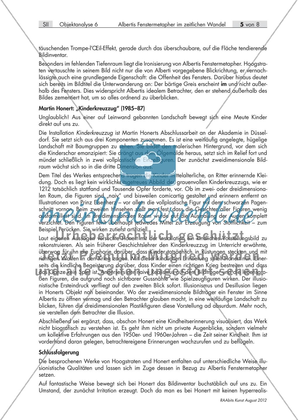 Vom Bild an der Wand zum Fenster in die Welt - Albertis Fenstermetapher im zeitlichen Wandel Preview 5
