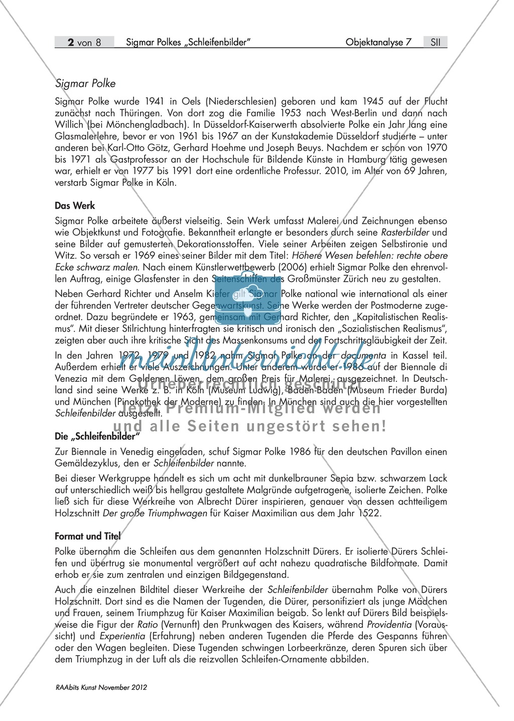 Bildbetrachtung: Sigmar Polkes Schleifenbilder Preview 2