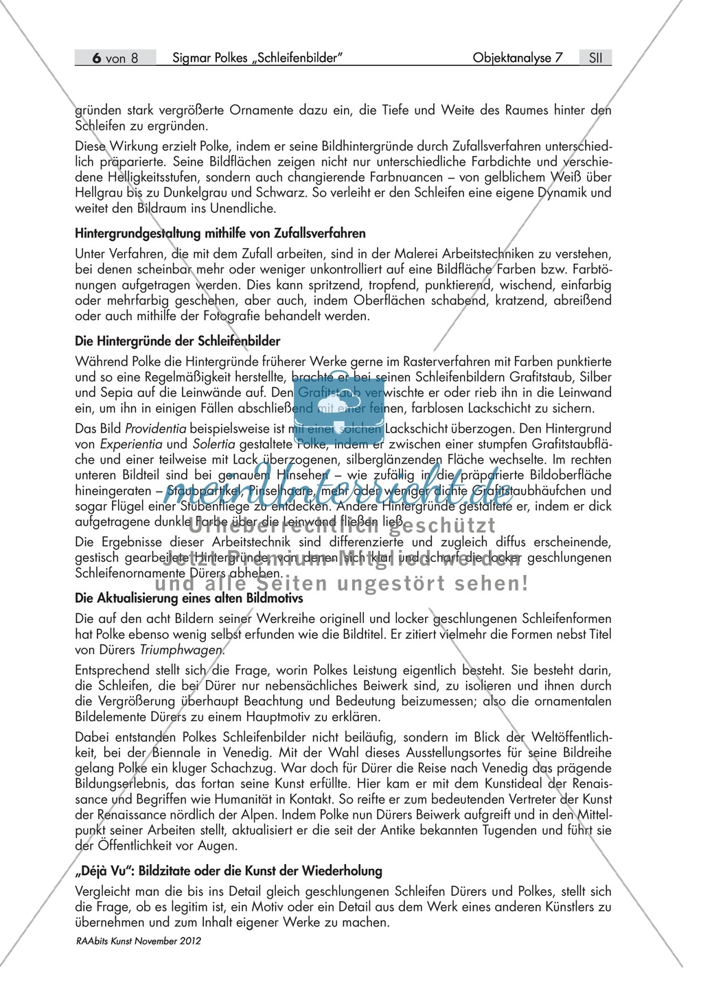 Bildbetrachtung: Sigmar Polkes Schleifenbilder Preview 6
