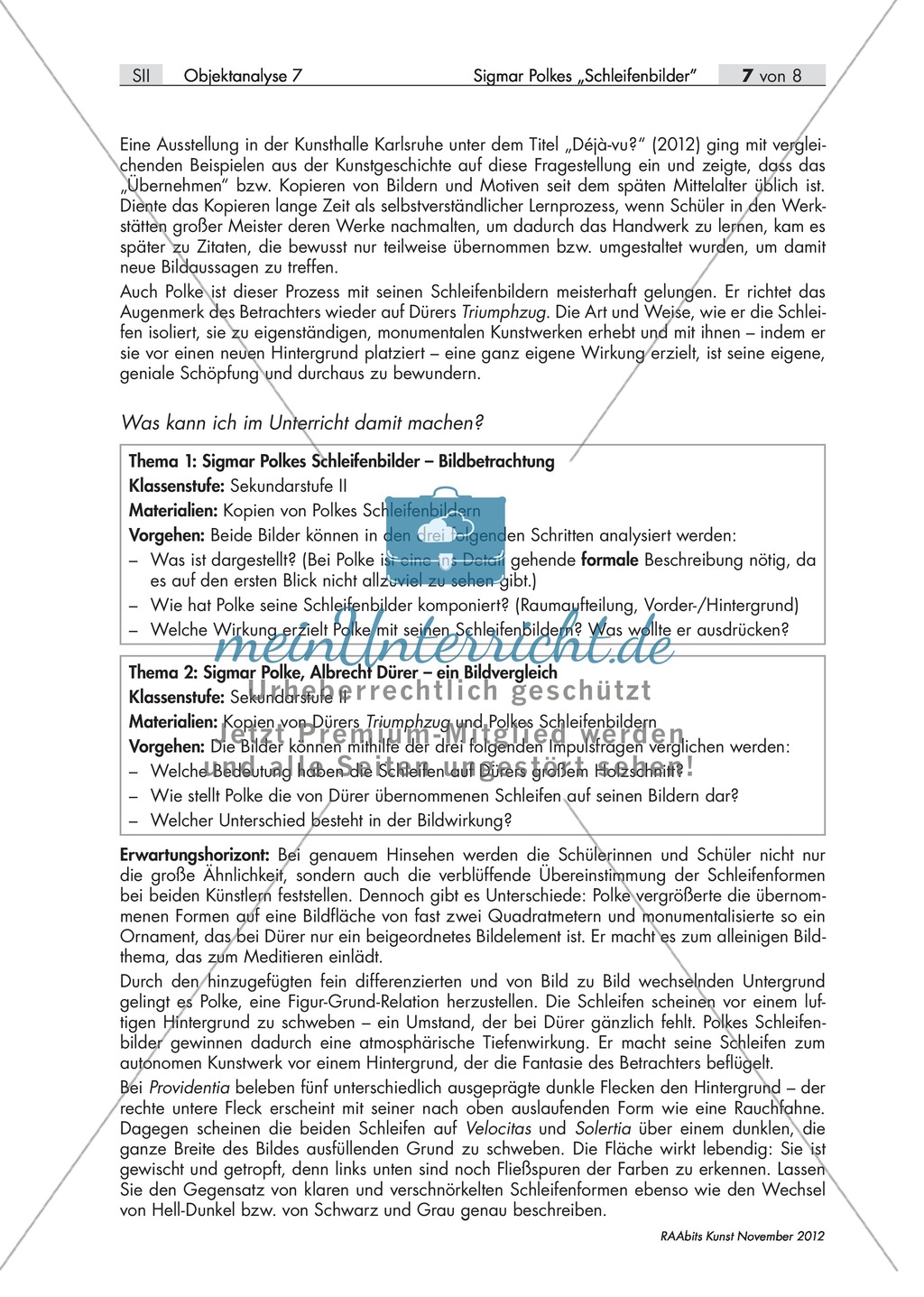 Bildbetrachtung: Sigmar Polkes Schleifenbilder Preview 7