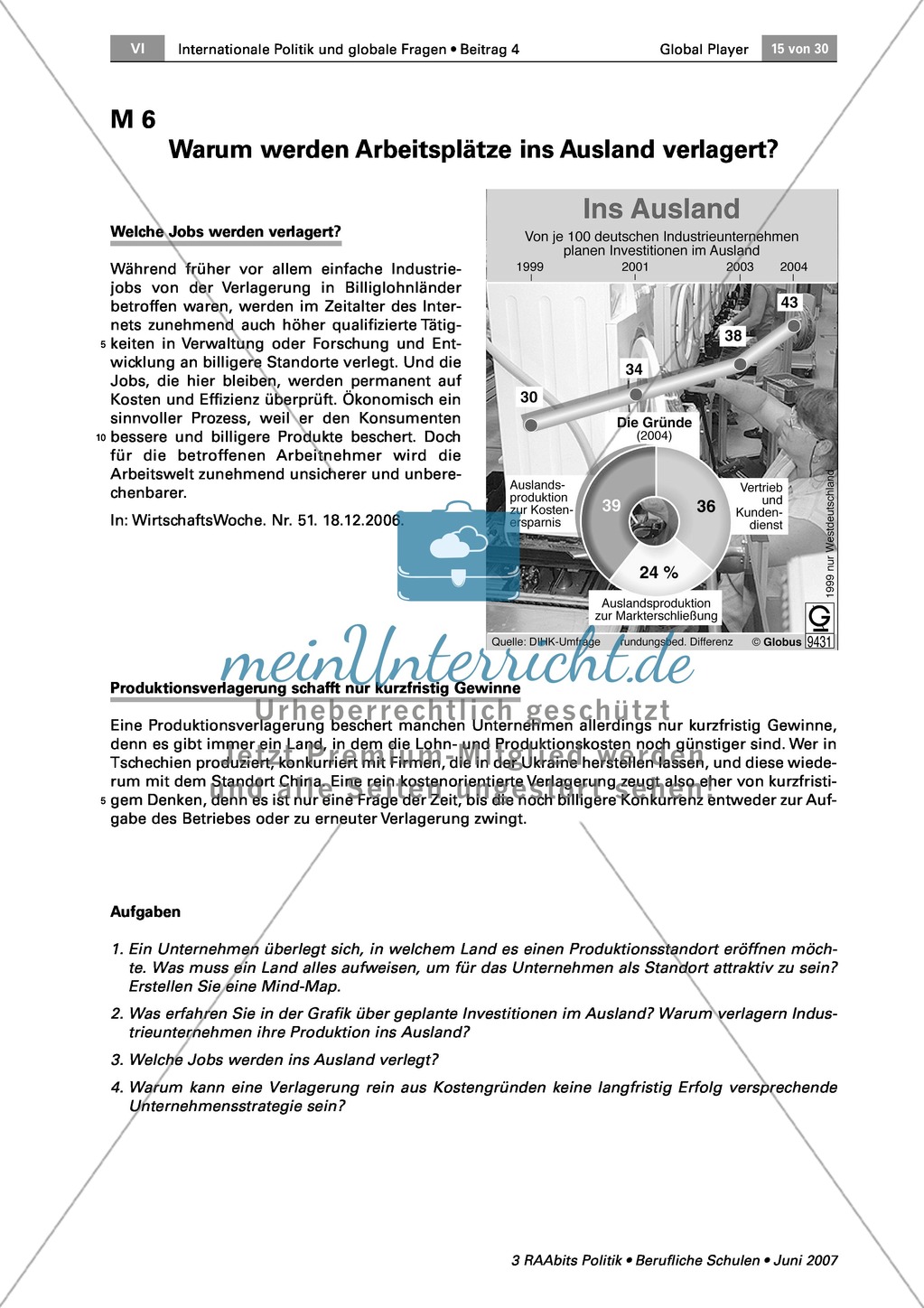 Global Player als Arbeitgeber: Arbeitsmaterial mit Erläuterungen Preview 1