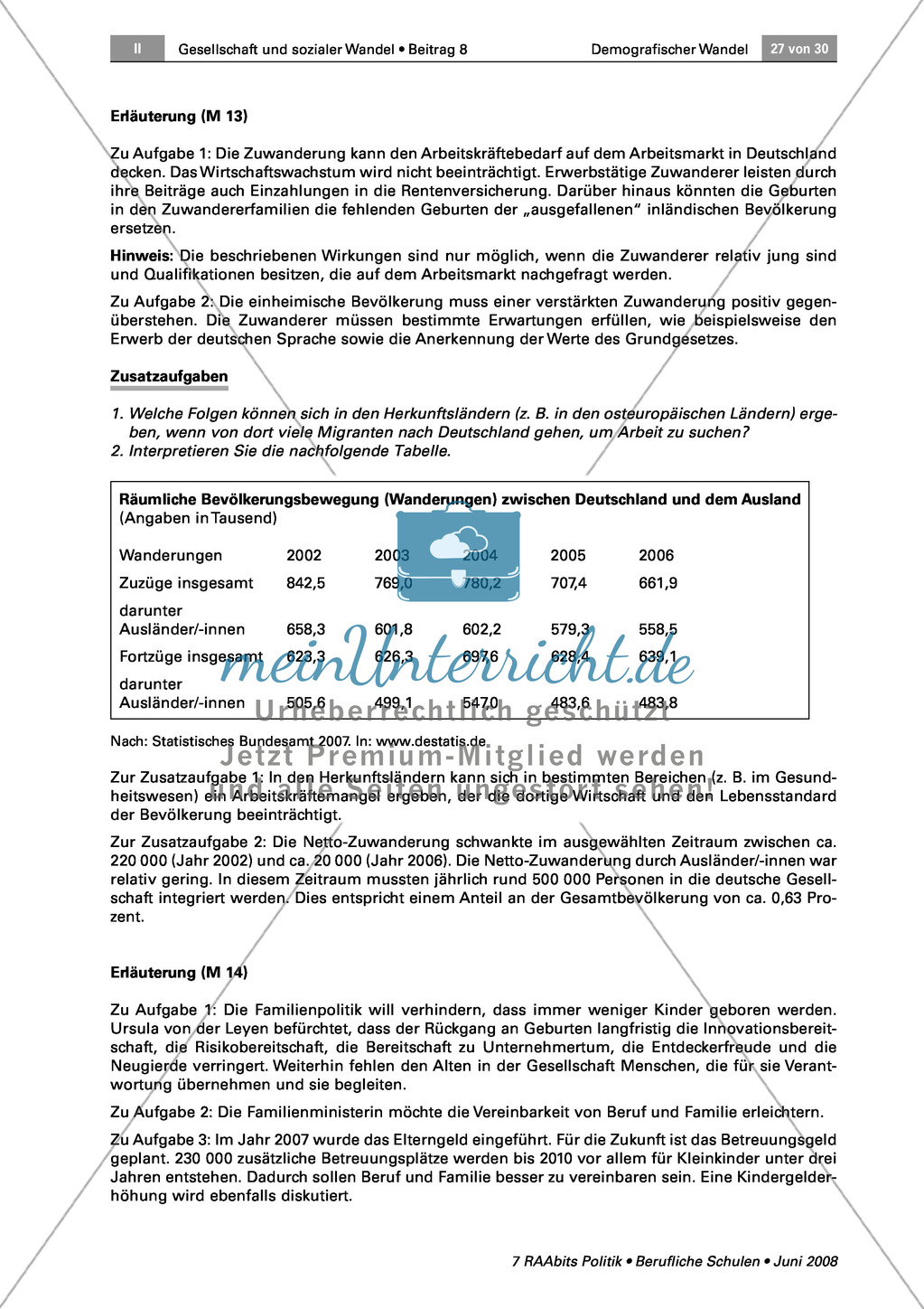 Was können wir zur Bekämpfung des demografischen Wandels tun? Arbeitsmaterial mit Erläuterungen Preview 4