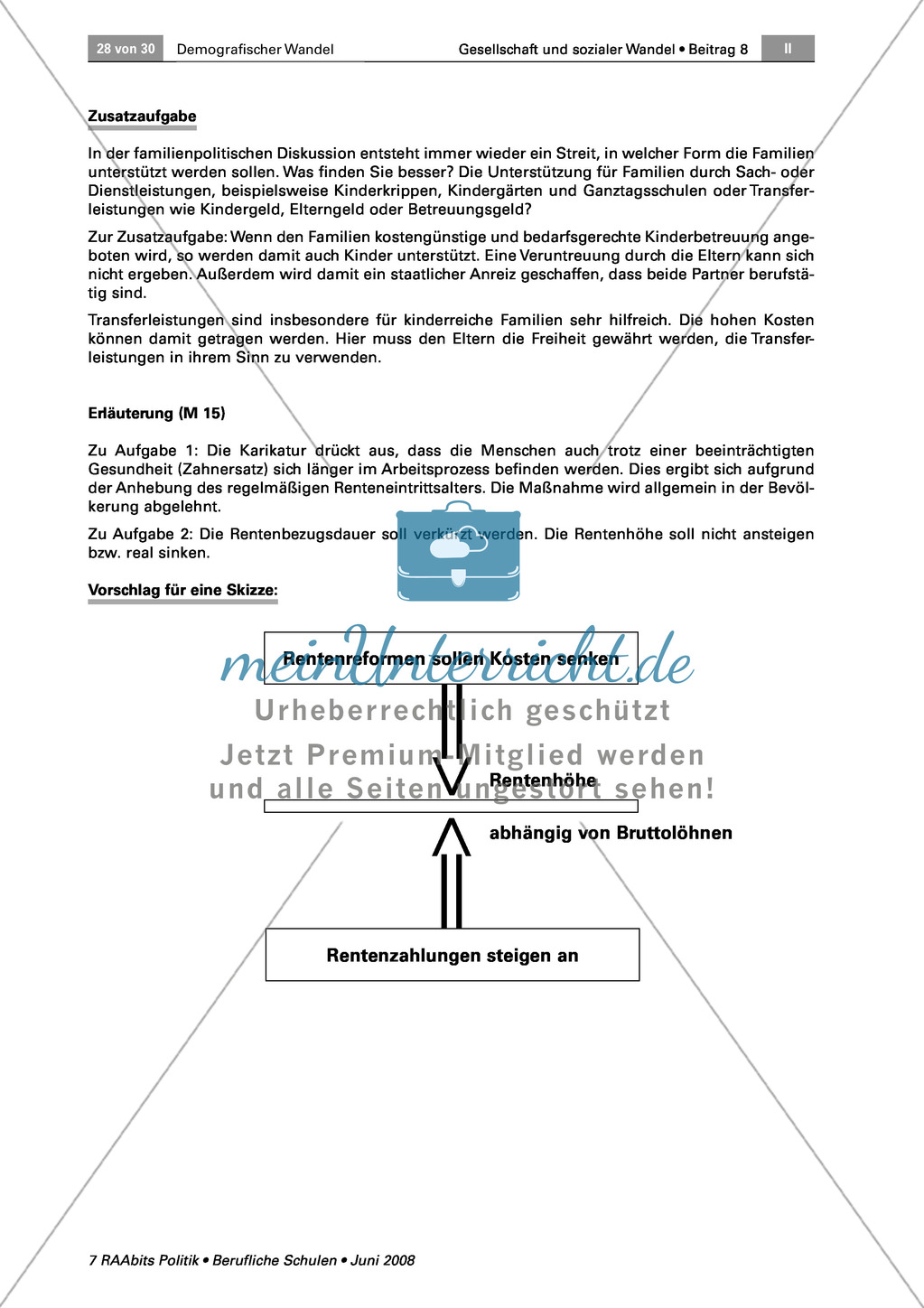 Was können wir zur Bekämpfung des demografischen Wandels tun? Arbeitsmaterial mit Erläuterungen Preview 5