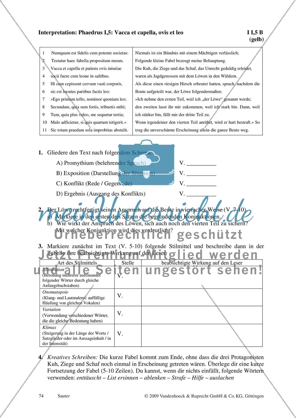 Materialien zur Interpretation I I,1 - I III,15 und L I Preview 10