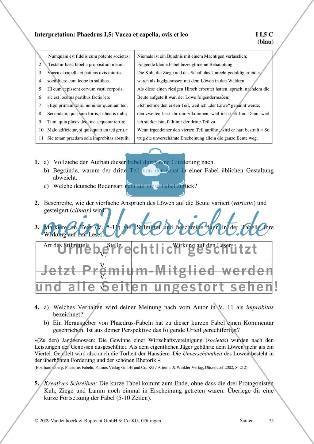Materialien zur Interpretation I I,1 - I III,15 und L I Preview 11