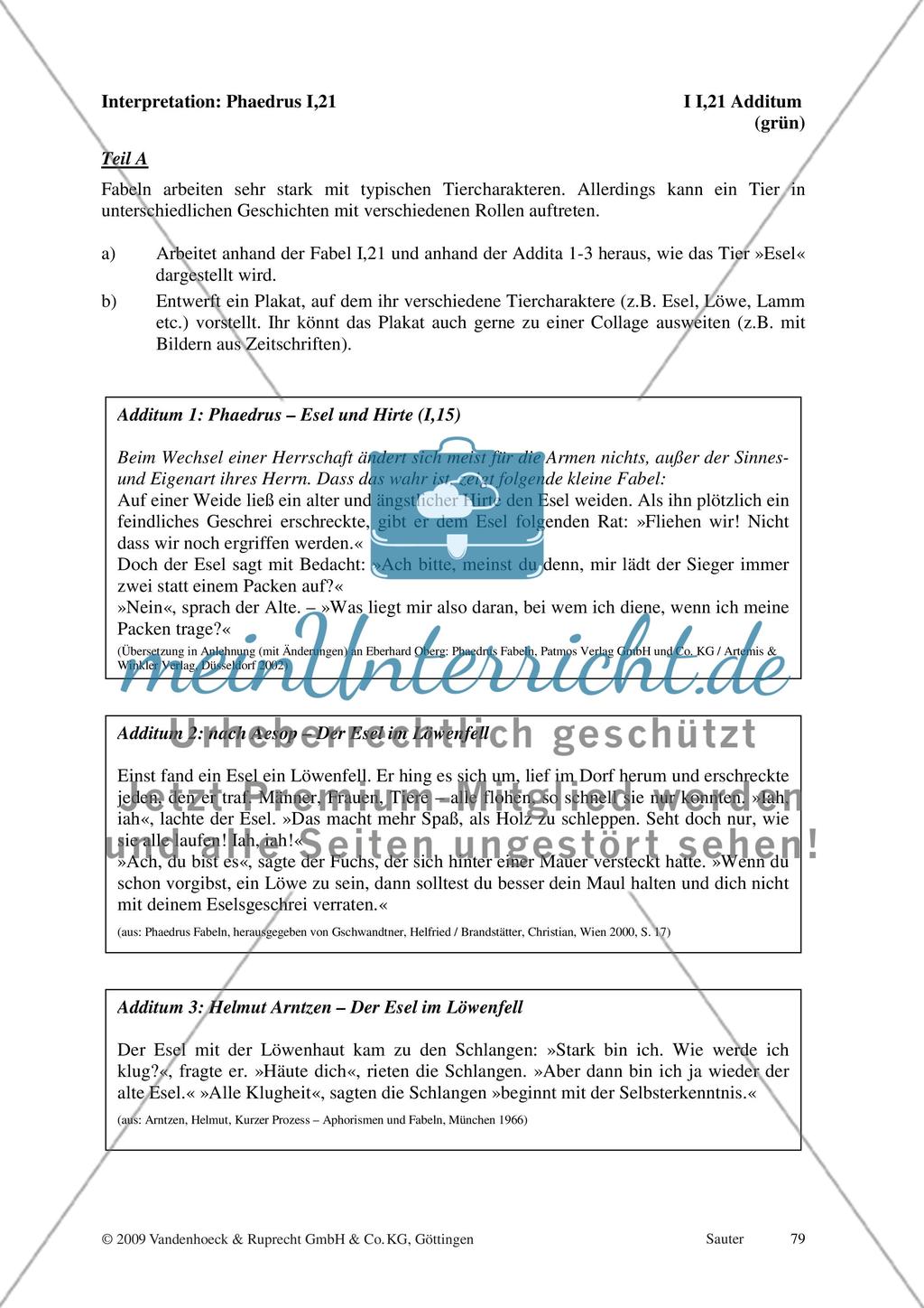 Materialien zur Interpretation I I,1 - I III,15 und L I Preview 15