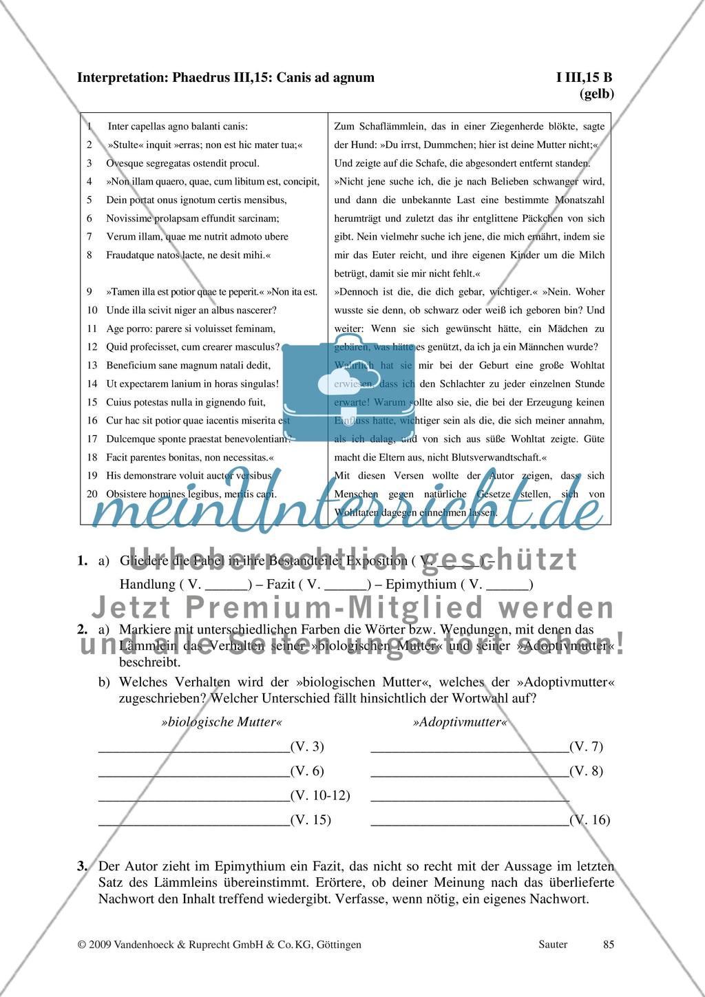 Materialien zur Interpretation I I,1 - I III,15 und L I Preview 21