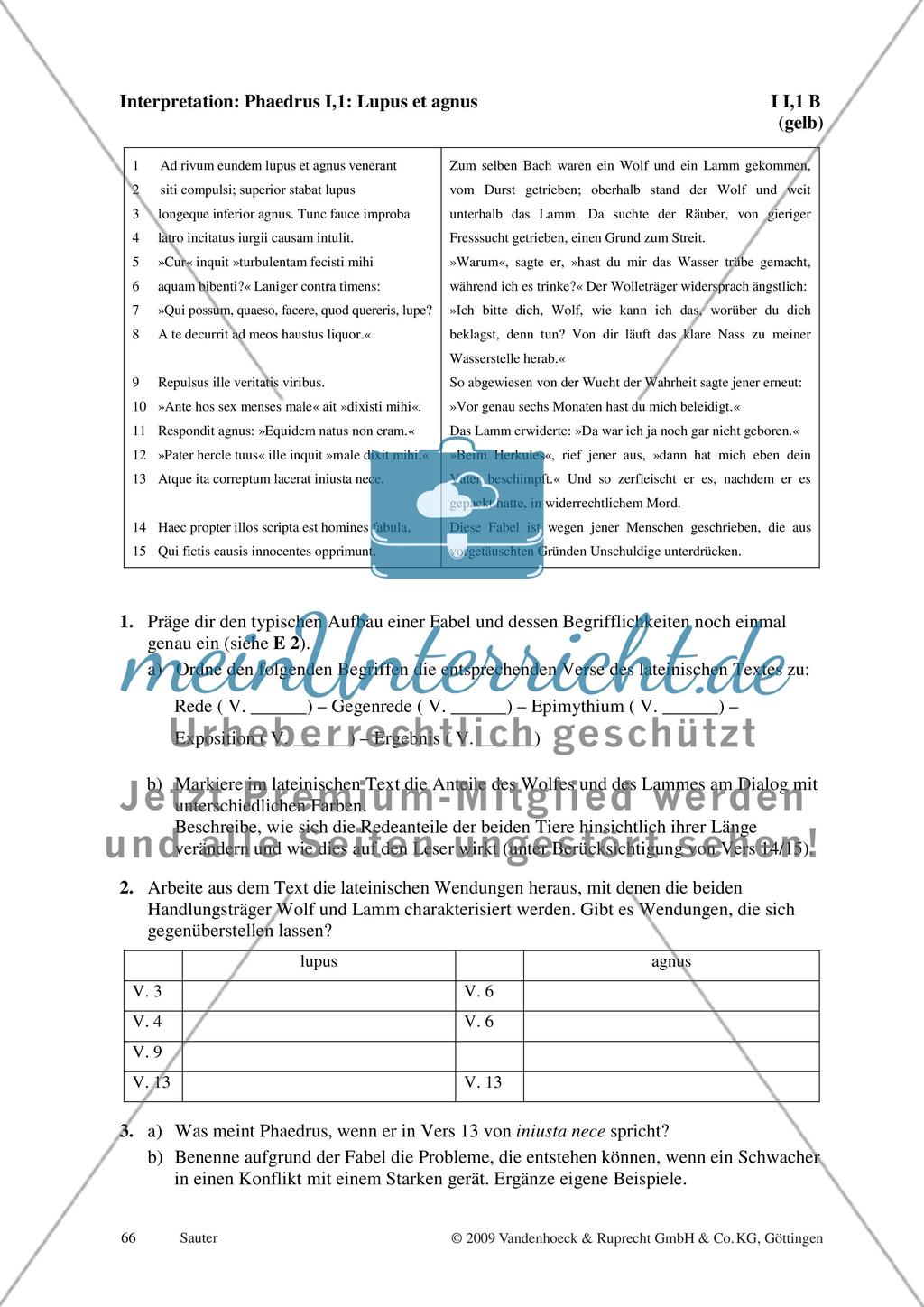 Materialien zur Interpretation I I,1 - I III,15 und L I Preview 2