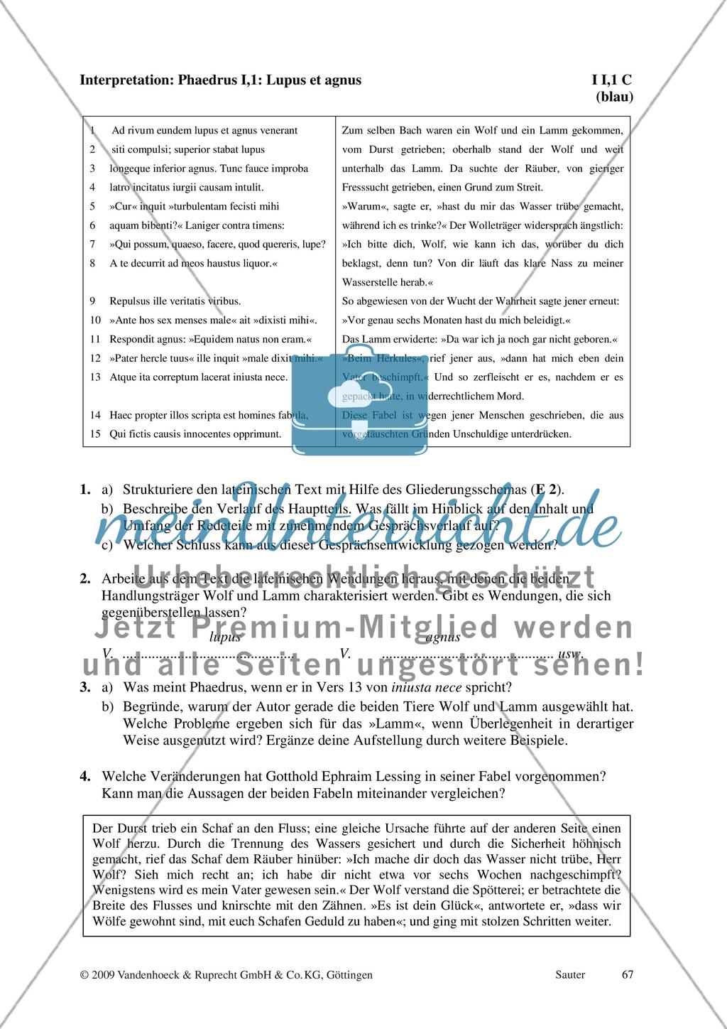 Materialien zur Interpretation I I,1 - I III,15 und L I Preview 3