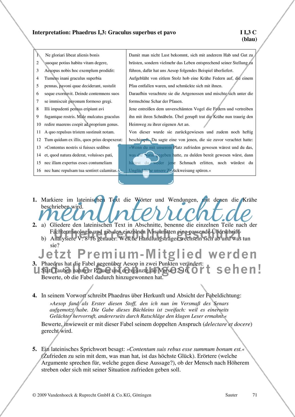 Materialien zur Interpretation I I,1 - I III,15 und L I Preview 7