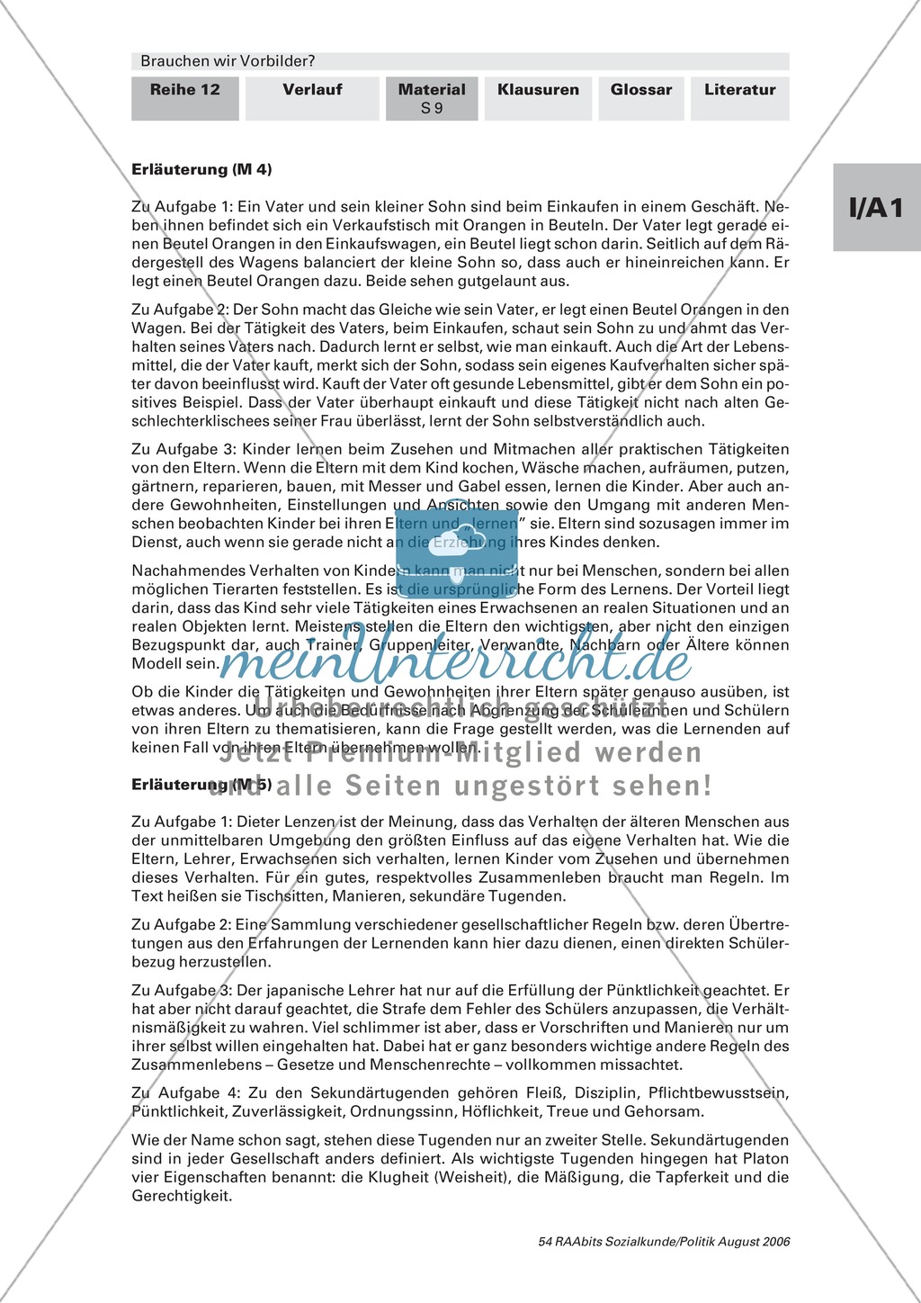 Wofür brauchen wir Vorbilder? Arbeitsmaterial mit Erläuterungen Preview 5