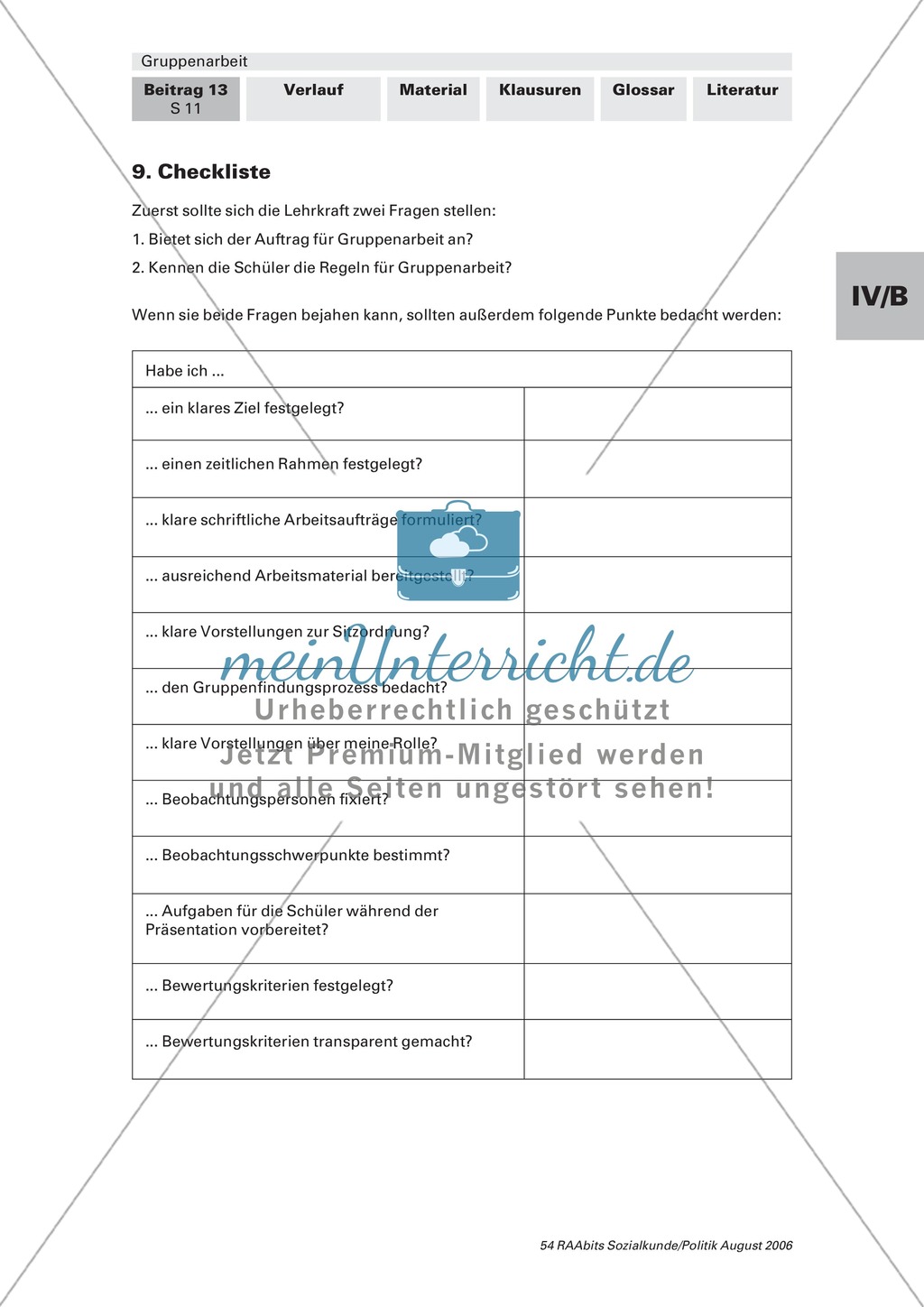 So gelingt Gruppenarbeit - praktische Hinweise für den Einsatz im Unterricht. Arbeitsmaterial mit Erläuterungen Preview 10